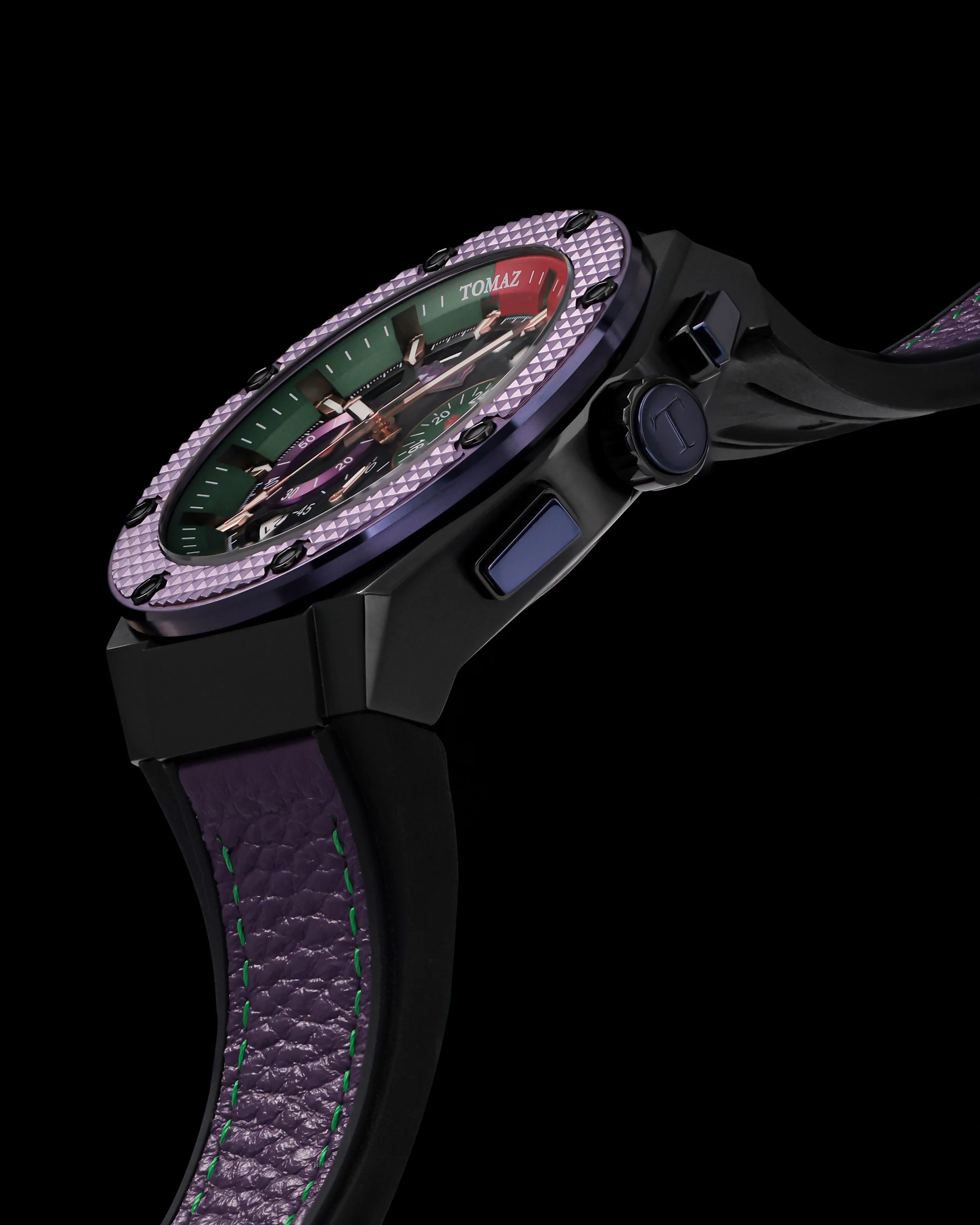 DC Joker TQ030H-D1 (Black/Purple) Purple Lychee Strap - Image 2