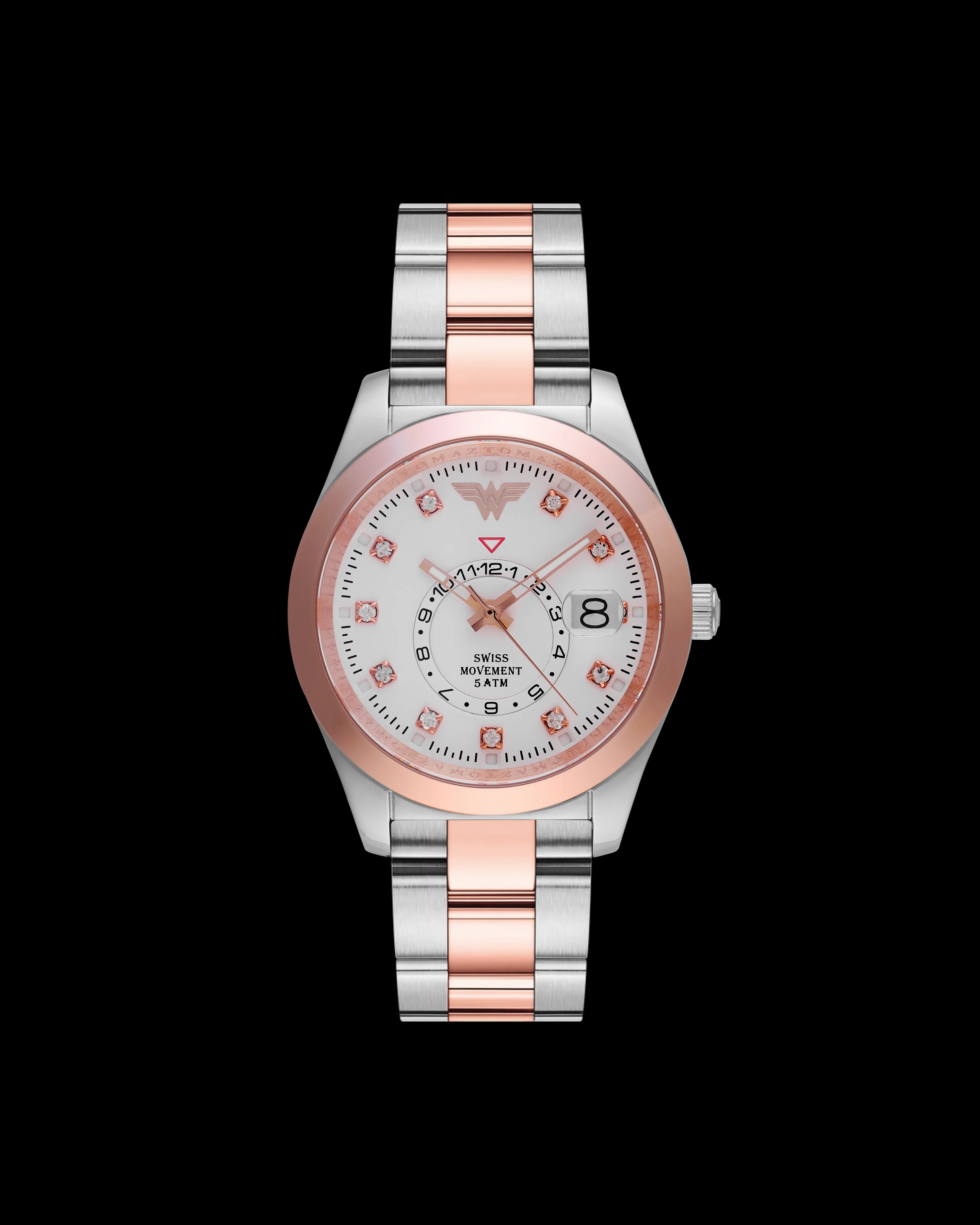 DC Wonder Woman G4L-AD29 Crystal Ladies Watch – Stainless Steel Strap