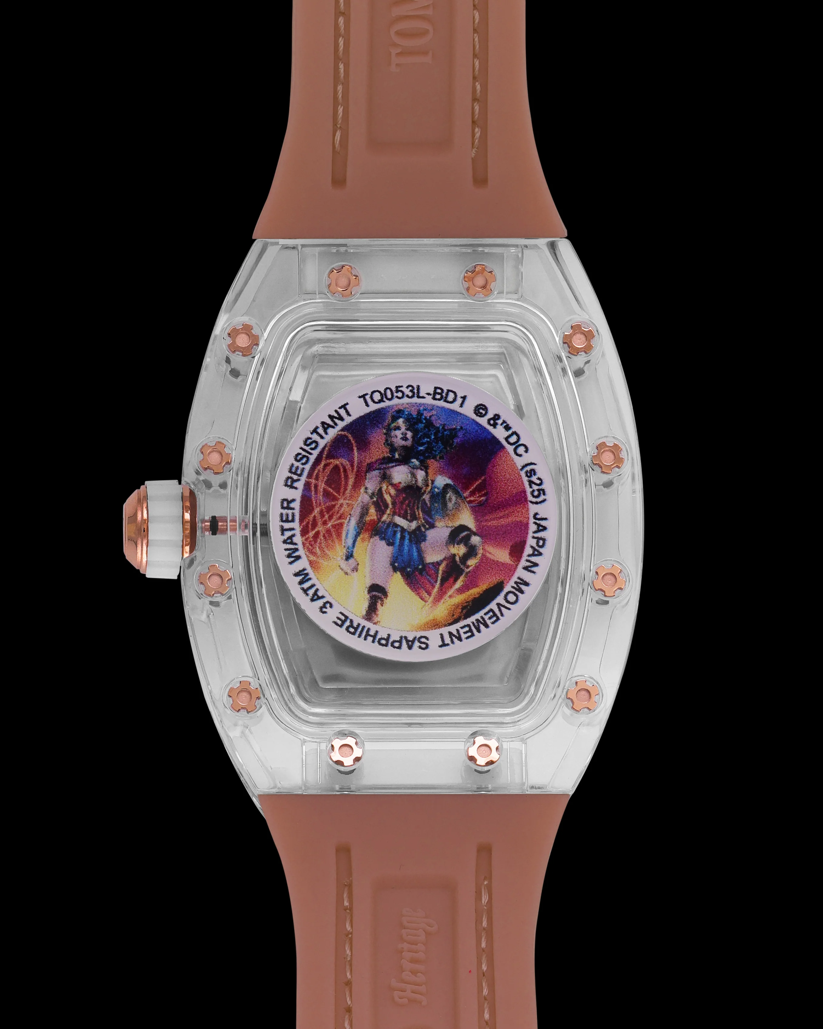 DC Wonder Woman TQ053L-BD1 Watch – Leather Hybrid Strap - Image 2