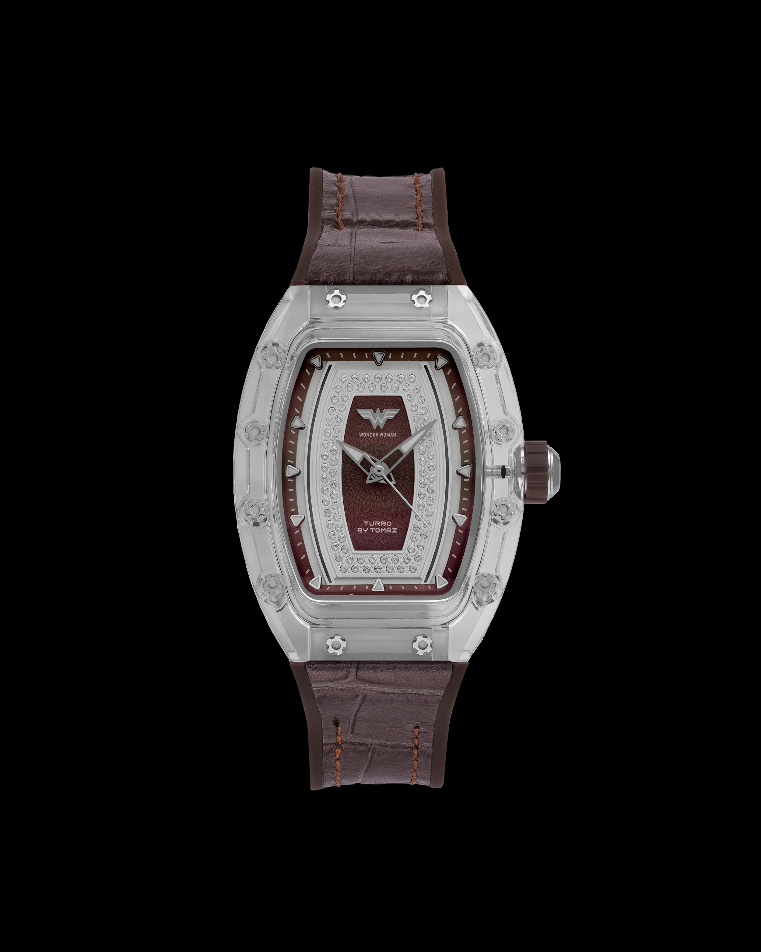 DC Wonder Woman TQ053L-BD2 Watch – Leather Hybrid Strap
