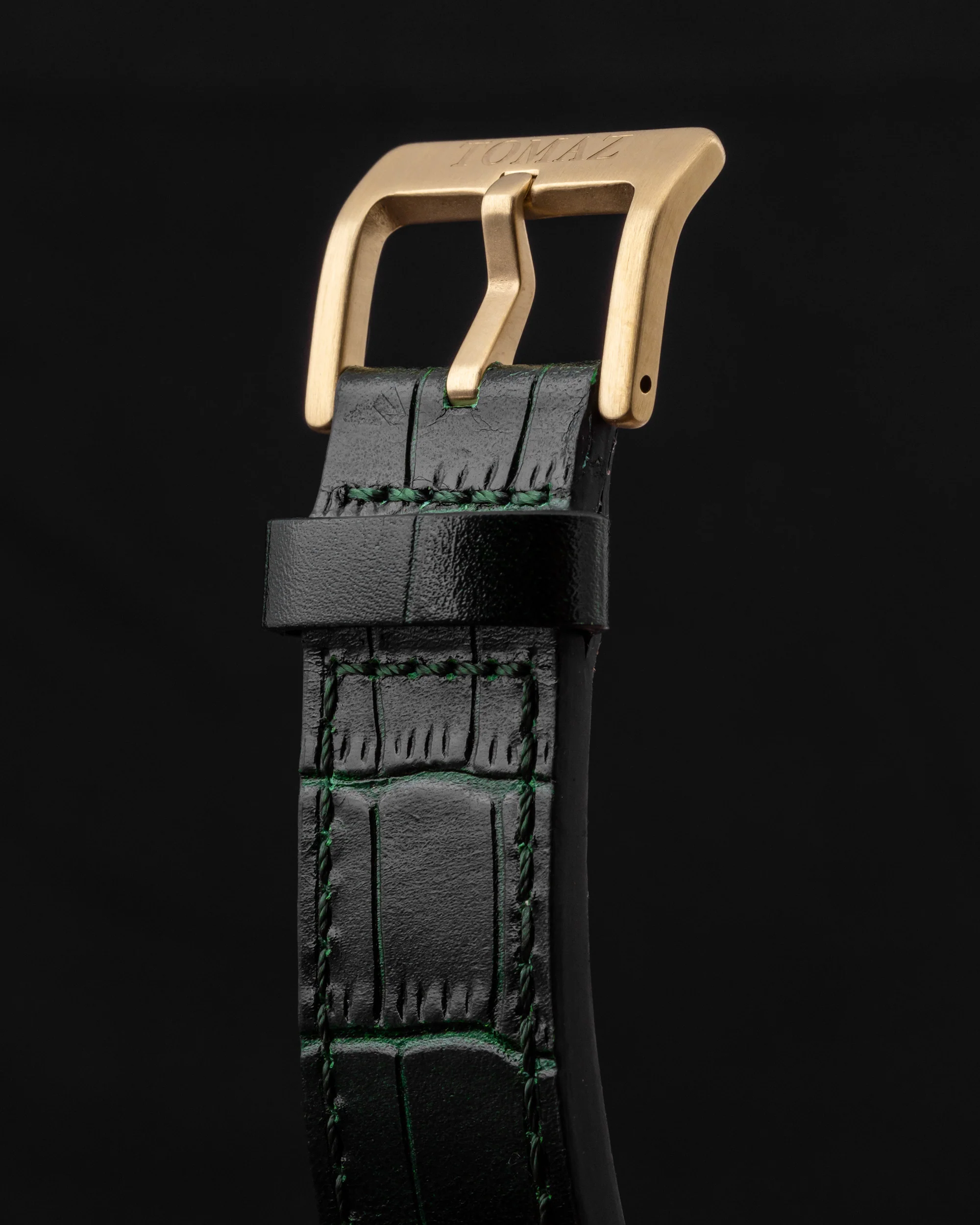 RAWR III TW024E-D9 (Green/Gold/Black) with Crystal (Green Bamboo Leather Strap) - Image 6