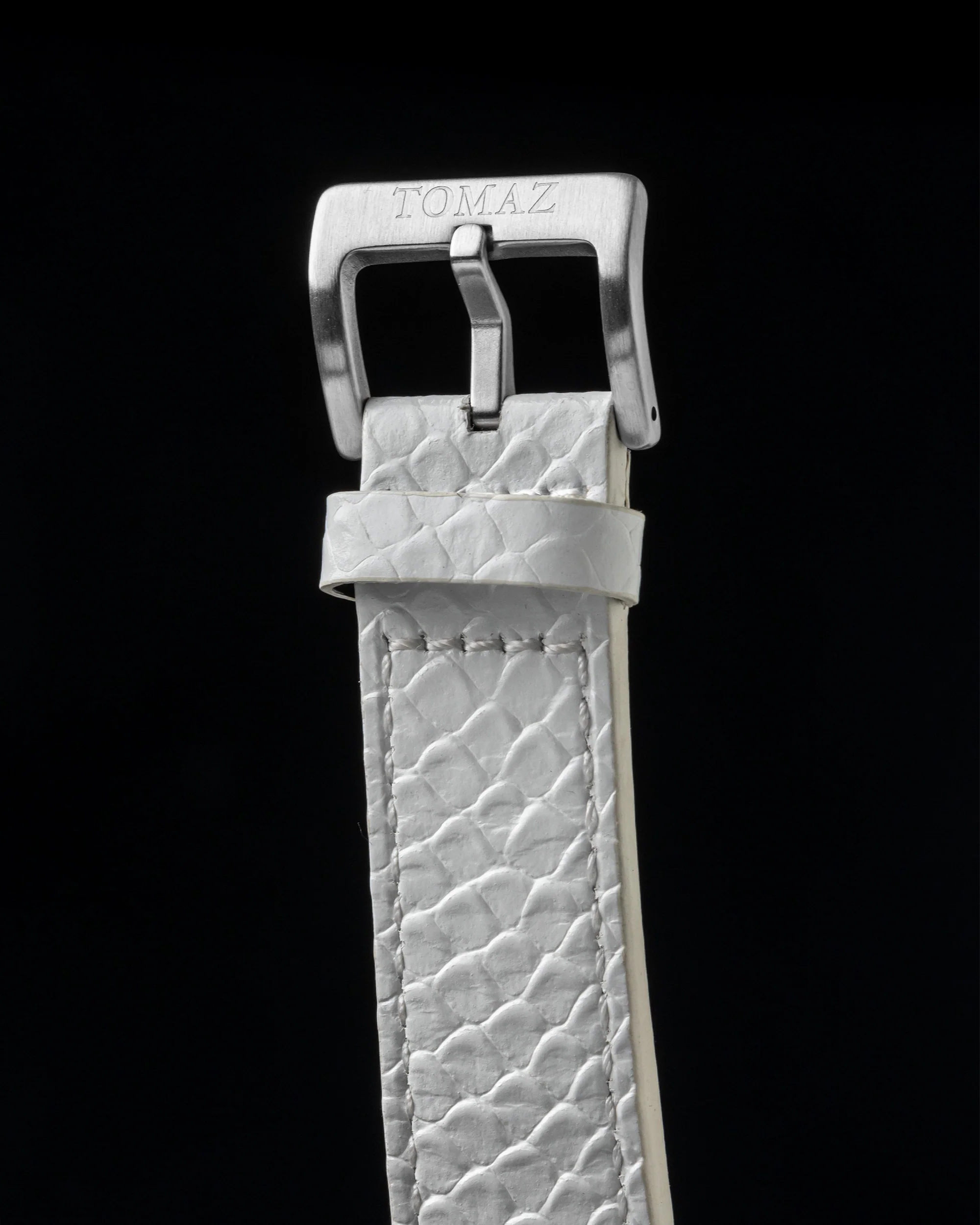 RAWR III TW024I-D3 (Silver) with Rainbow Crystal (White Salmon Leather Strap) - Image 6
