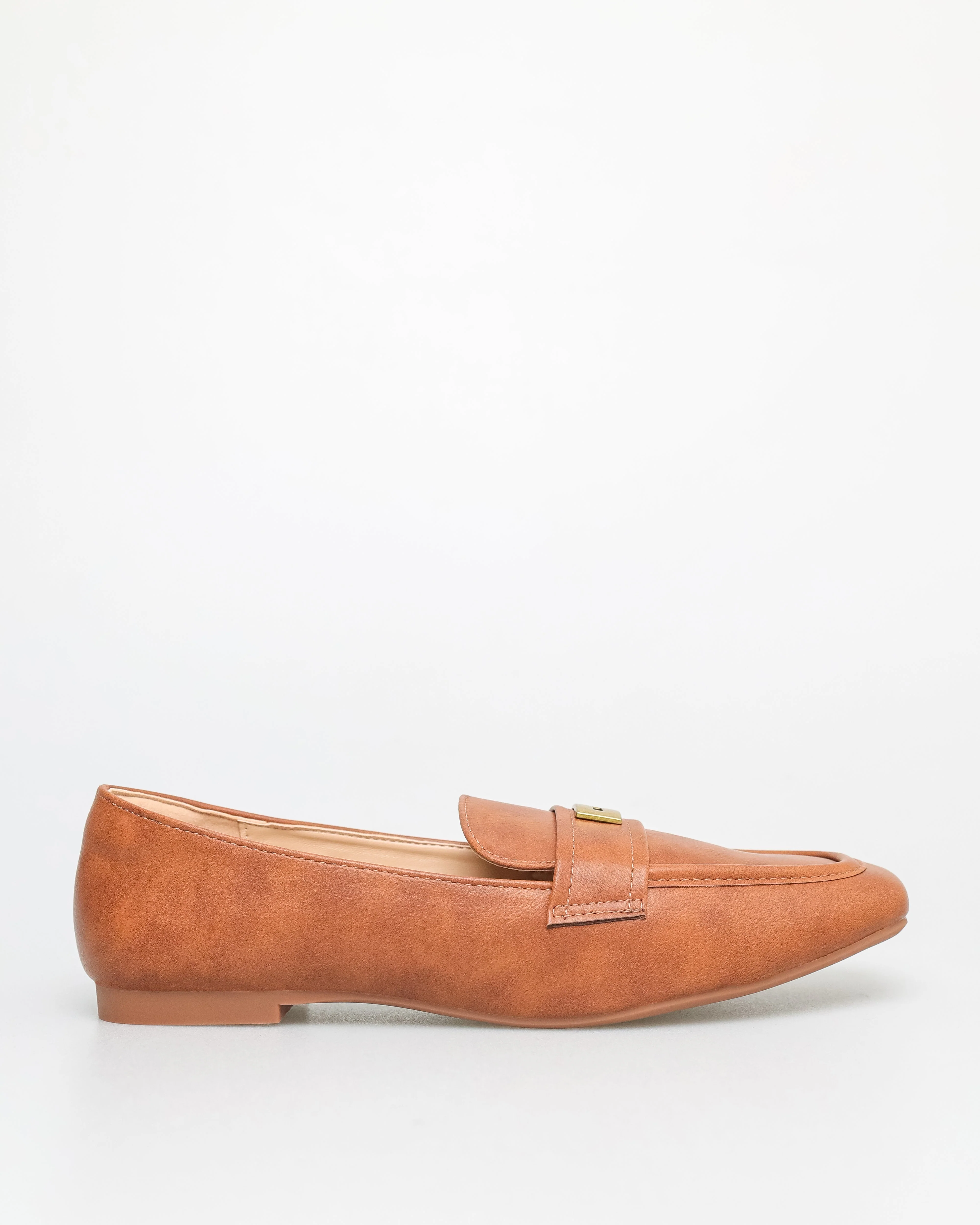 Tomaz FL083 Ladies Gold Buckle Flats - Image 5