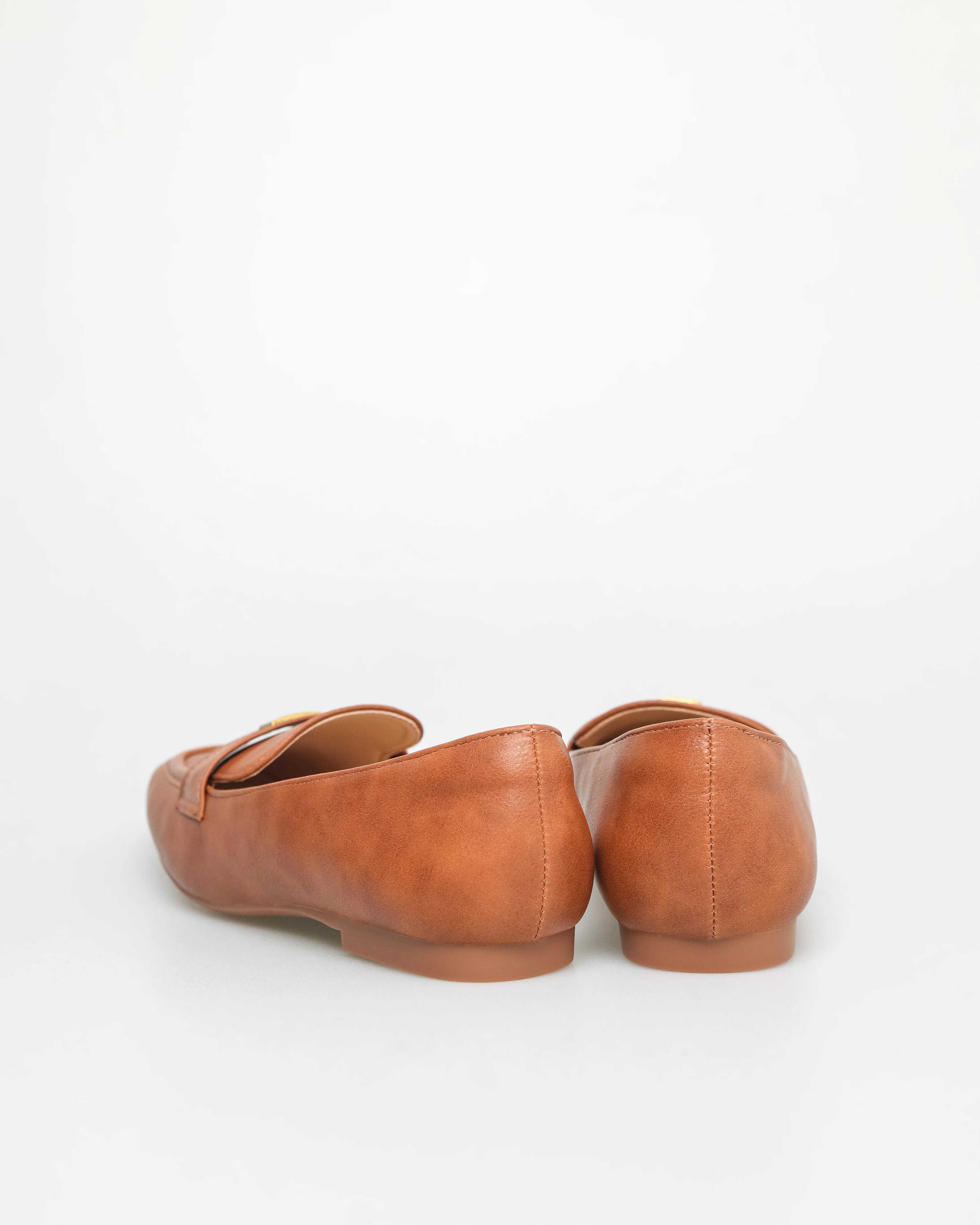 Tomaz FL083 Ladies Gold Buckle Flats - Image 7