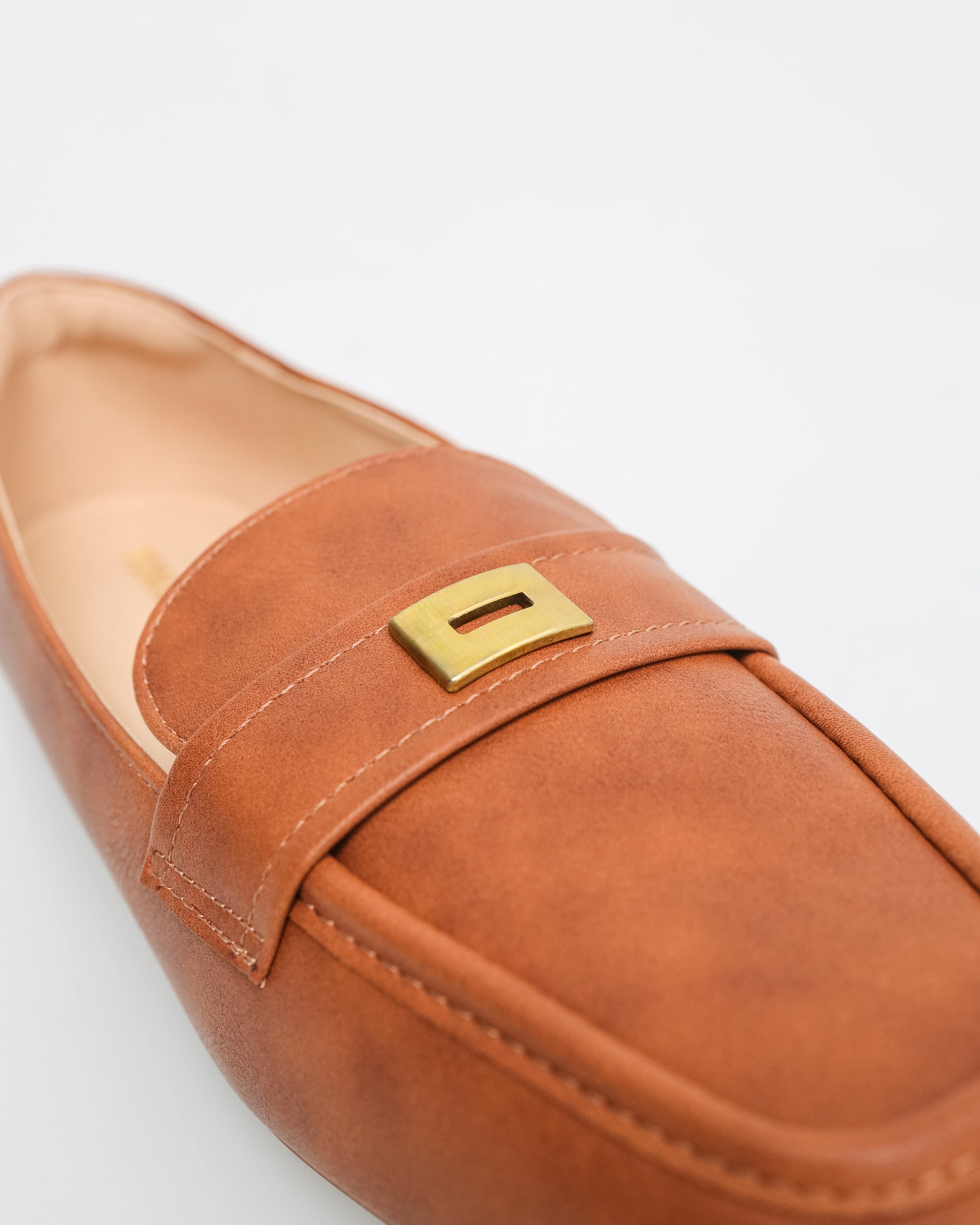 Tomaz FL083 Ladies Gold Buckle Flats - Image 8