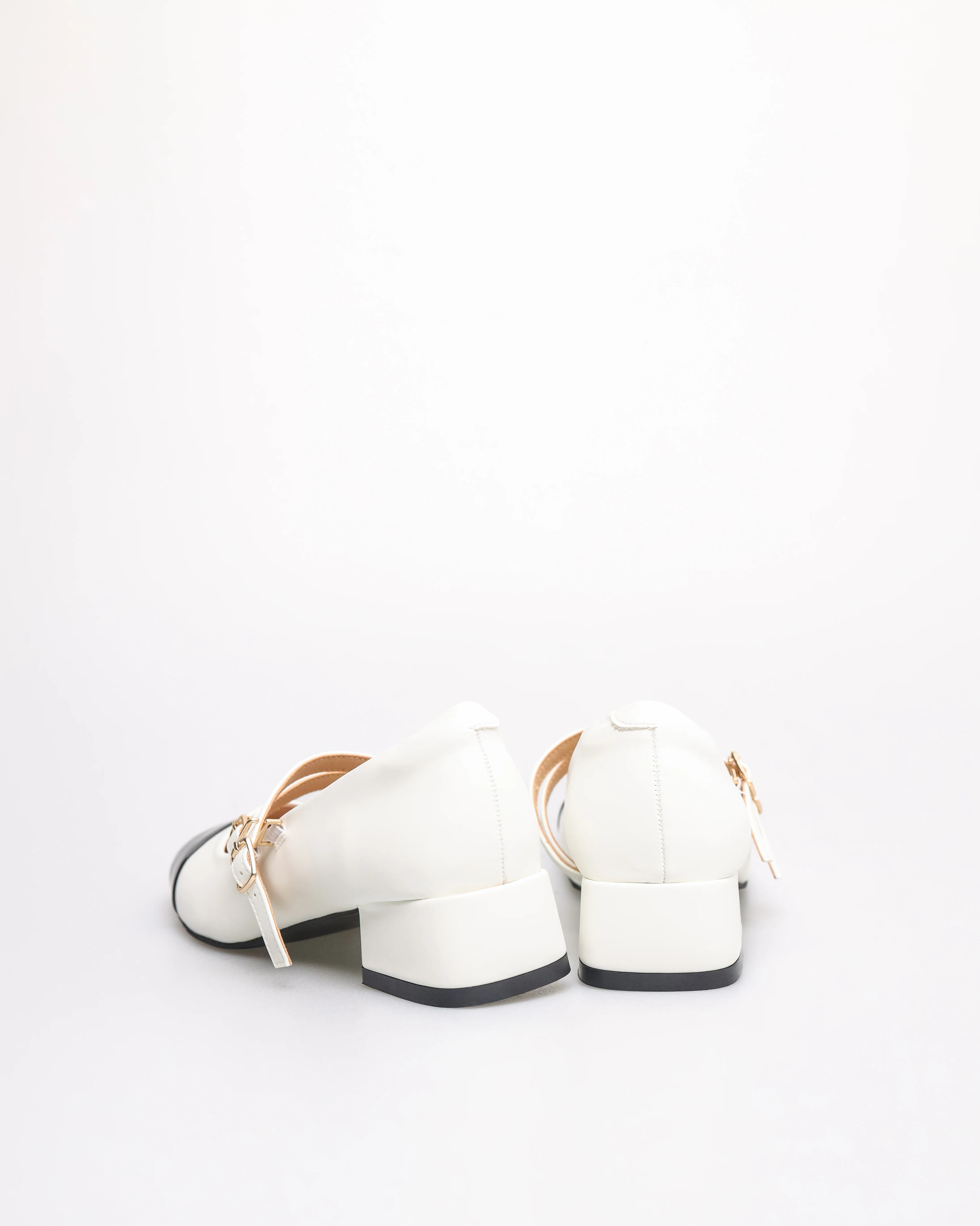 Tomaz FL090 Ladies Mary Jane Gold Buckle Heels - Image 7