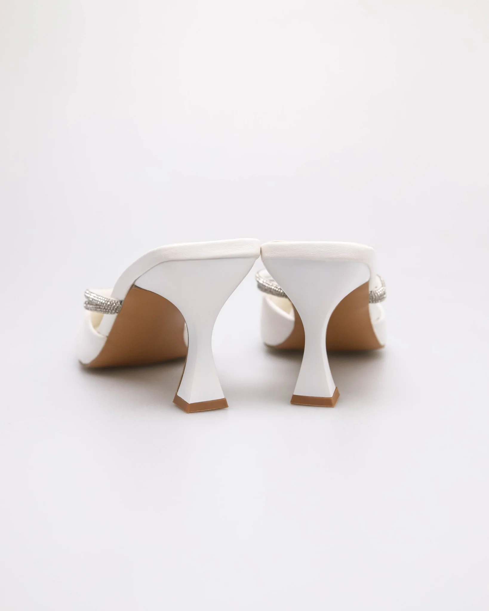 Tomaz FL138 Ladies Mules Bling Heels - Image 3