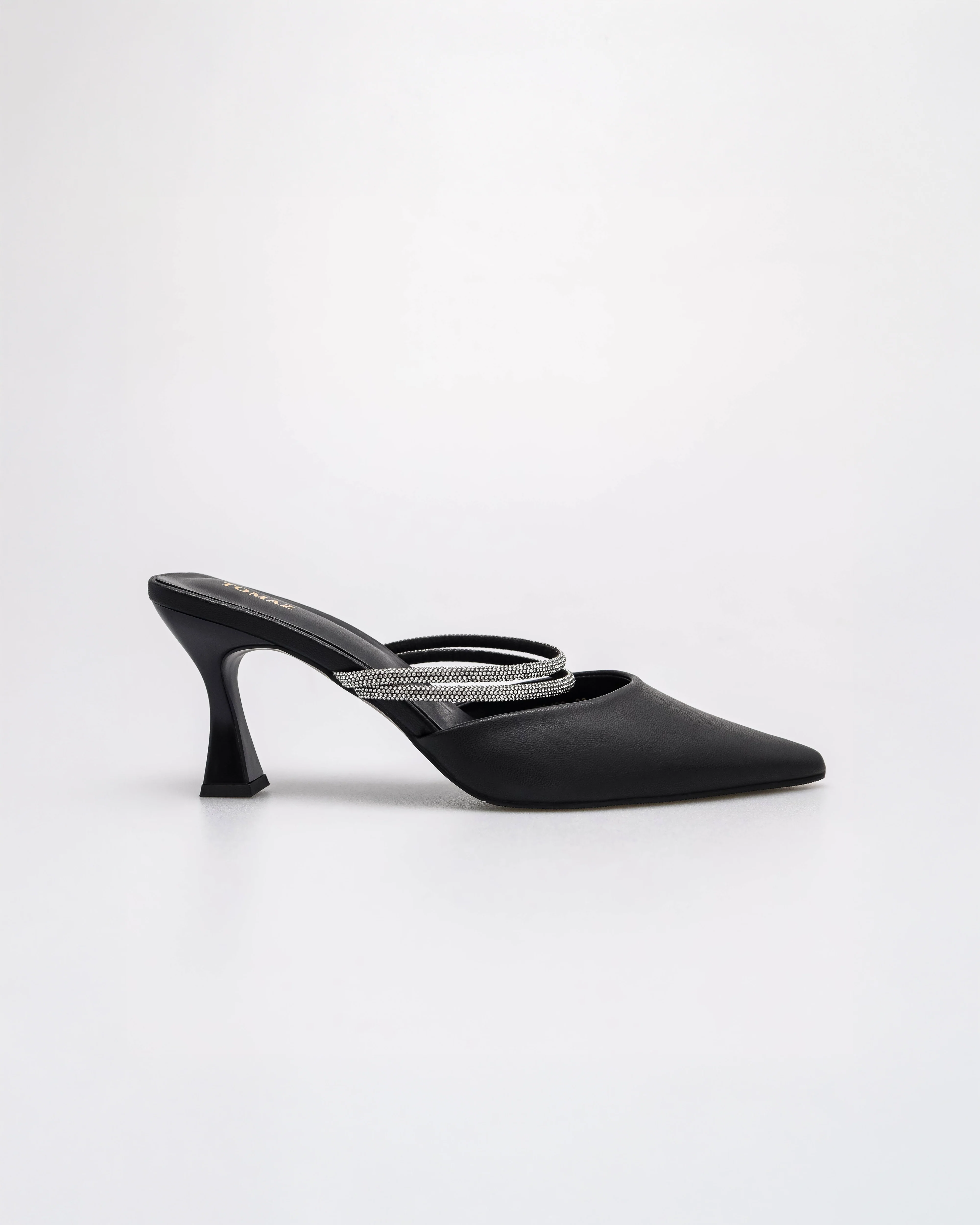 Tomaz FL138 Ladies Mules Bling Heels - Image 5