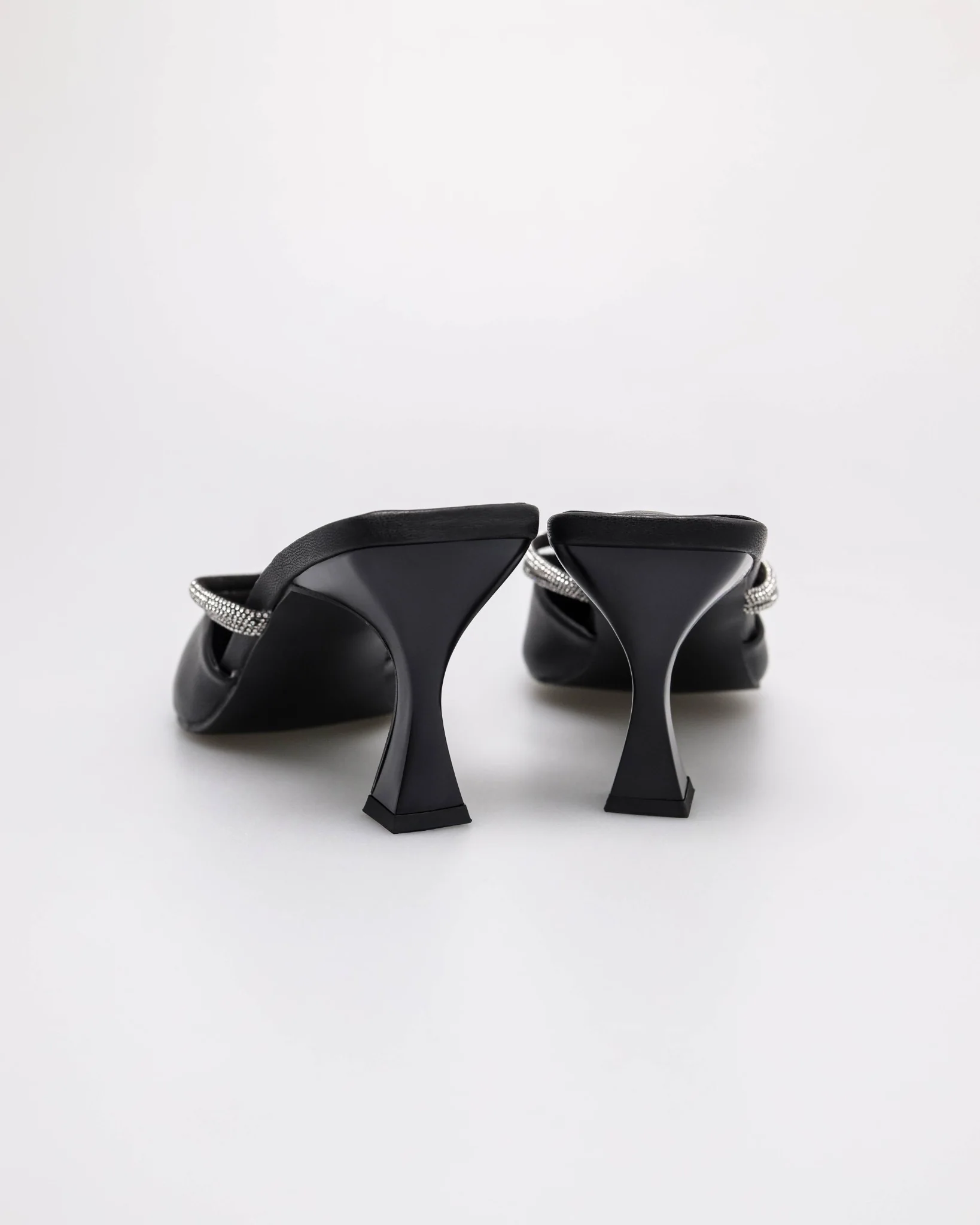 Tomaz FL138 Ladies Mules Bling Heels - Image 7