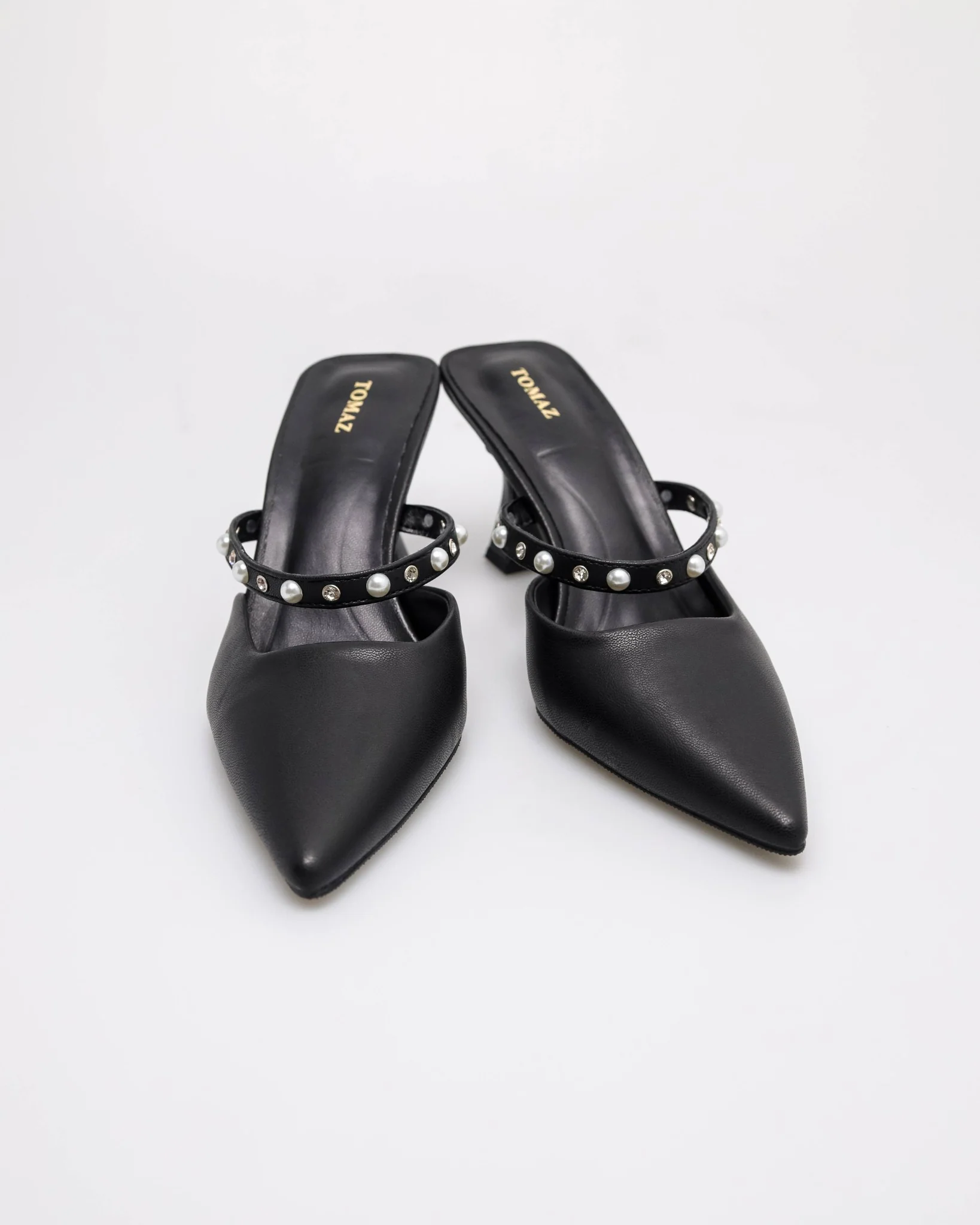 Tomaz FL139 Ladies Pearly Mules Heels - Image 2