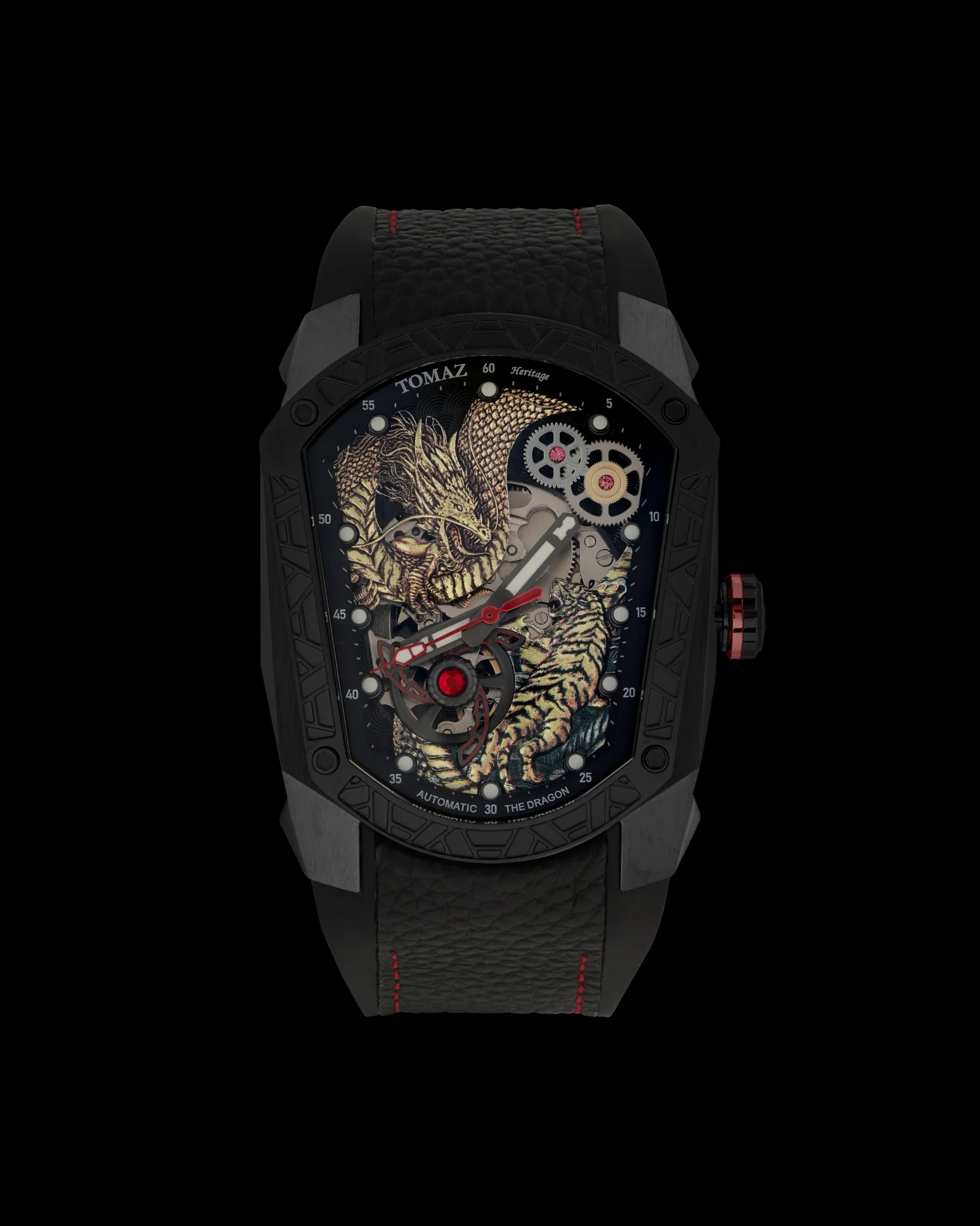 Tomaz GT Dragon Tiger TW028-ID5 Watch β Leather Hybrid Strap