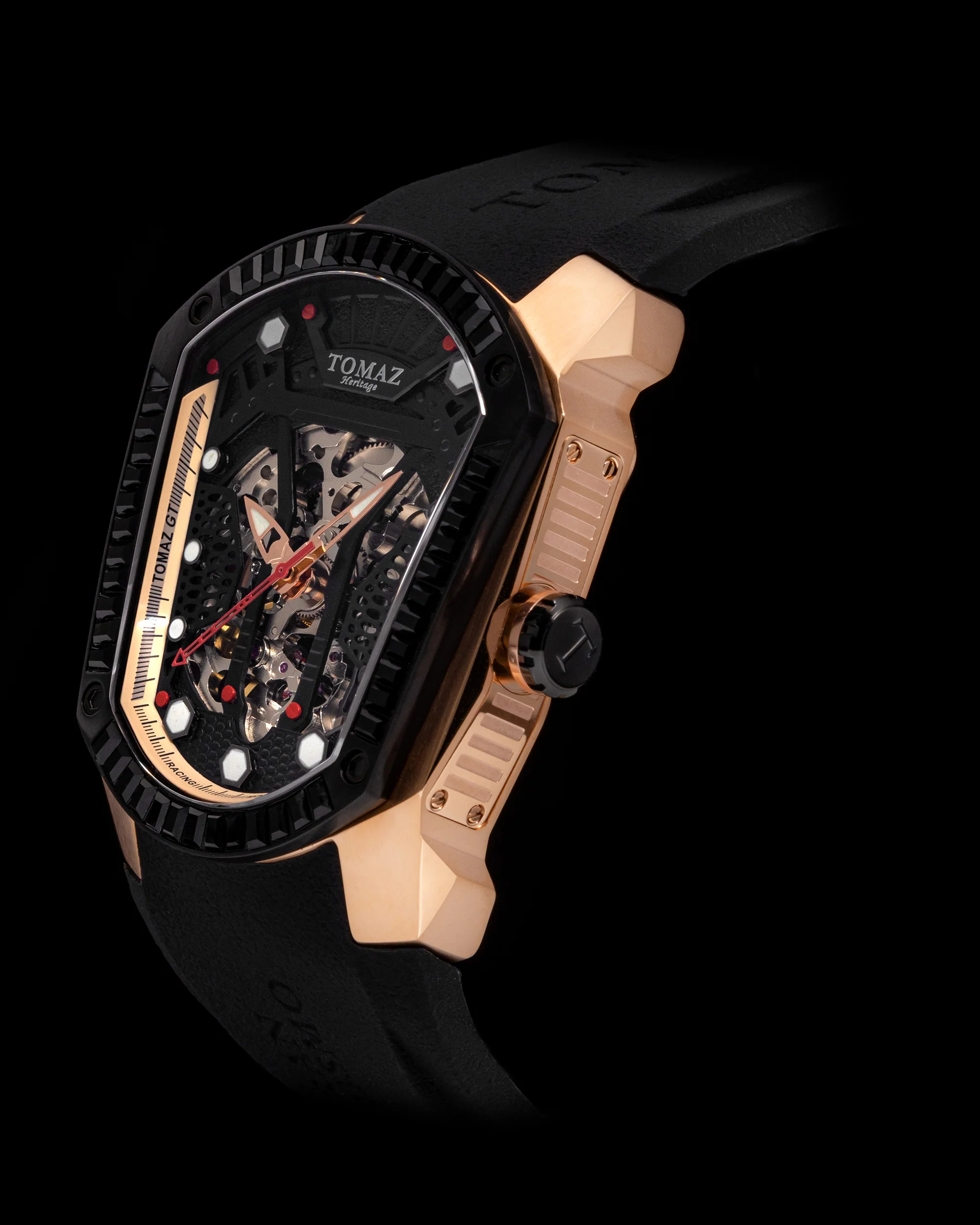 Tomaz GT Skeleton TW028-D8 Crystal Watch – Comfort Strap - Image 2