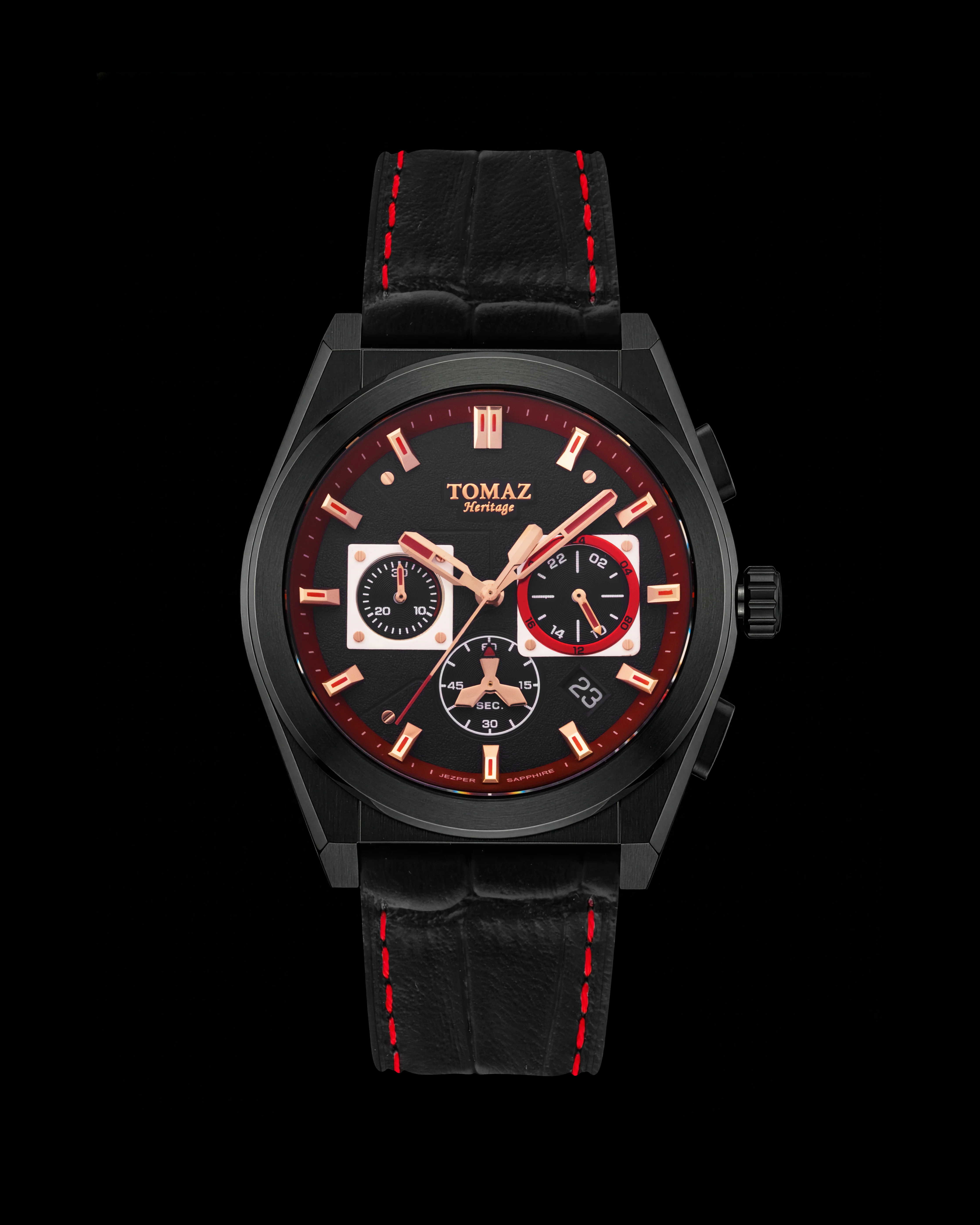 Tomaz Jezper II TQ102-D1 Black/Red Quartz Men’s Watch