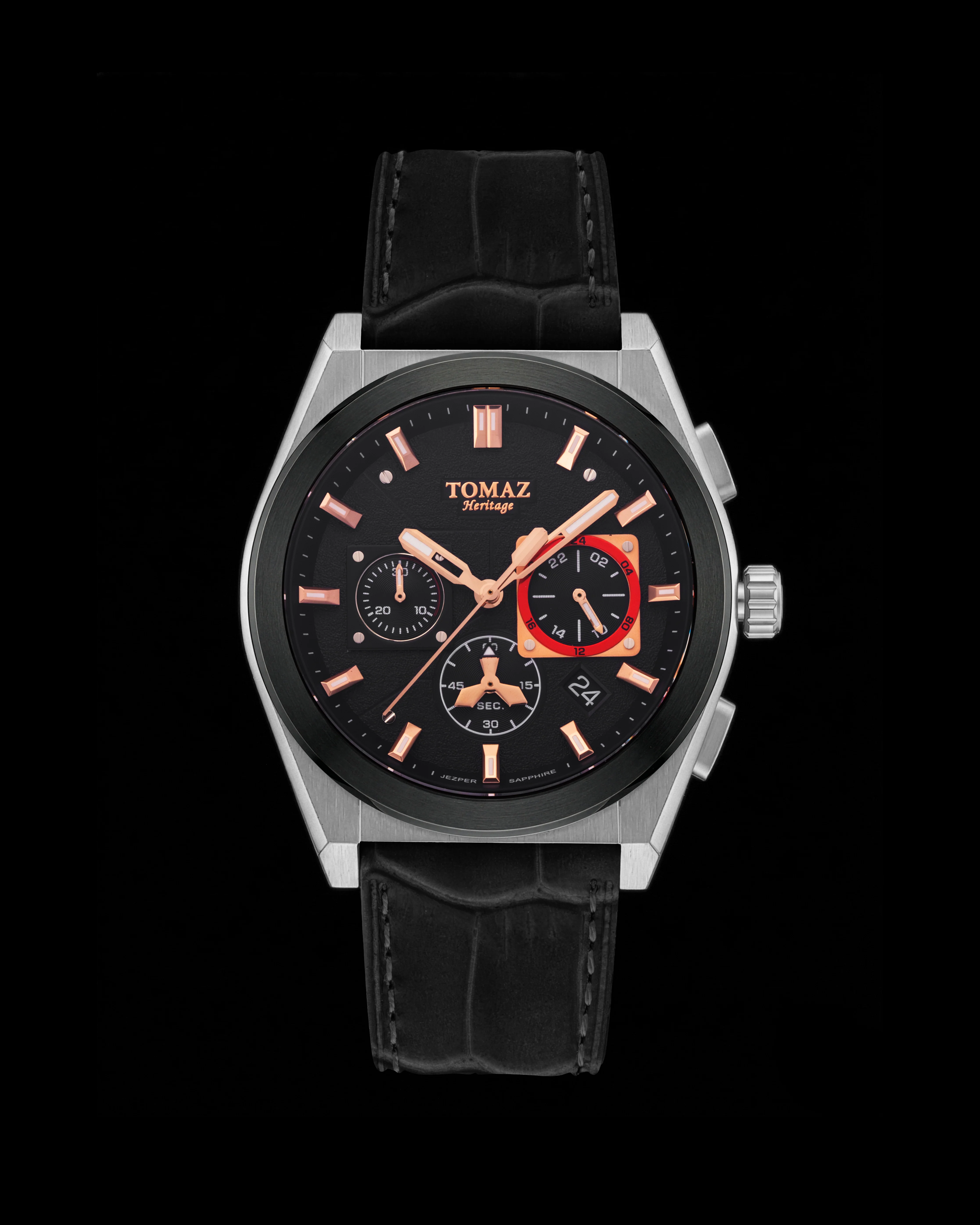 Tomaz Jezper II TQ102-D5 Silver/Black Quartz Men’s Watch