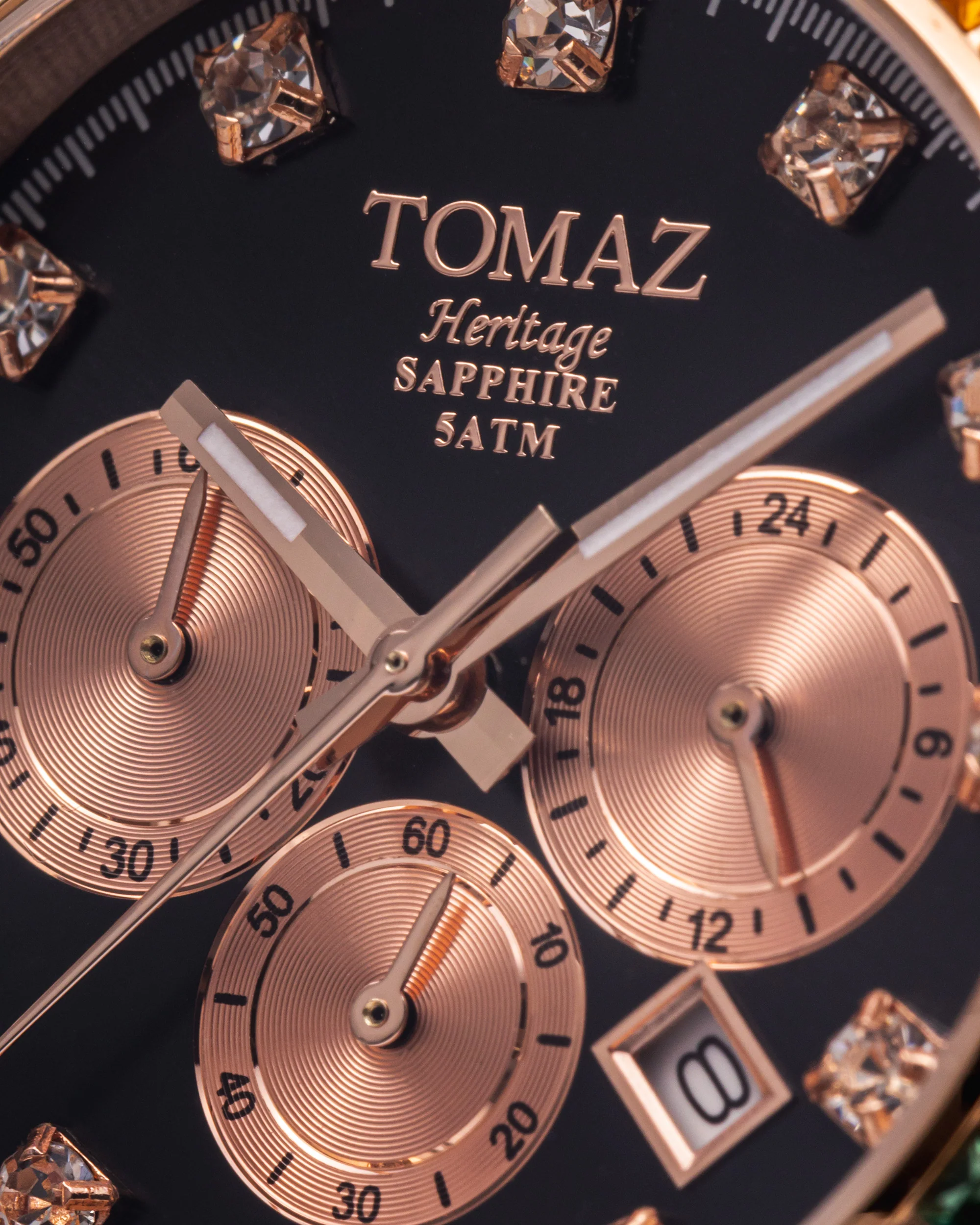 Tomaz Ladies Watch GR02L-D1 (Rosegold/Black) with Rainbow Crystal - Image 5