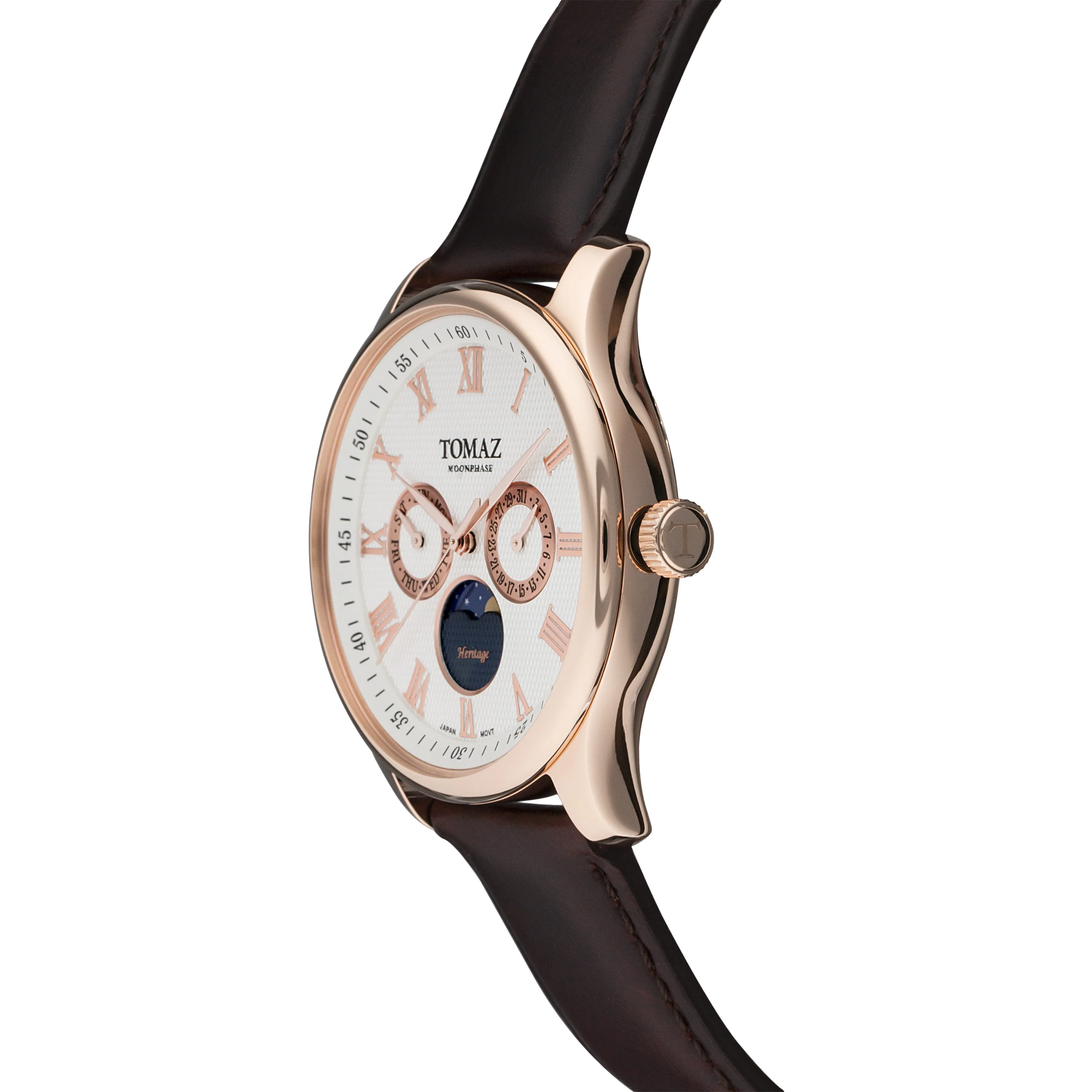 Tomaz Ladies Watch TQ003L-D4 (Rosegold/White) Coffee Leather Strap - Image 2