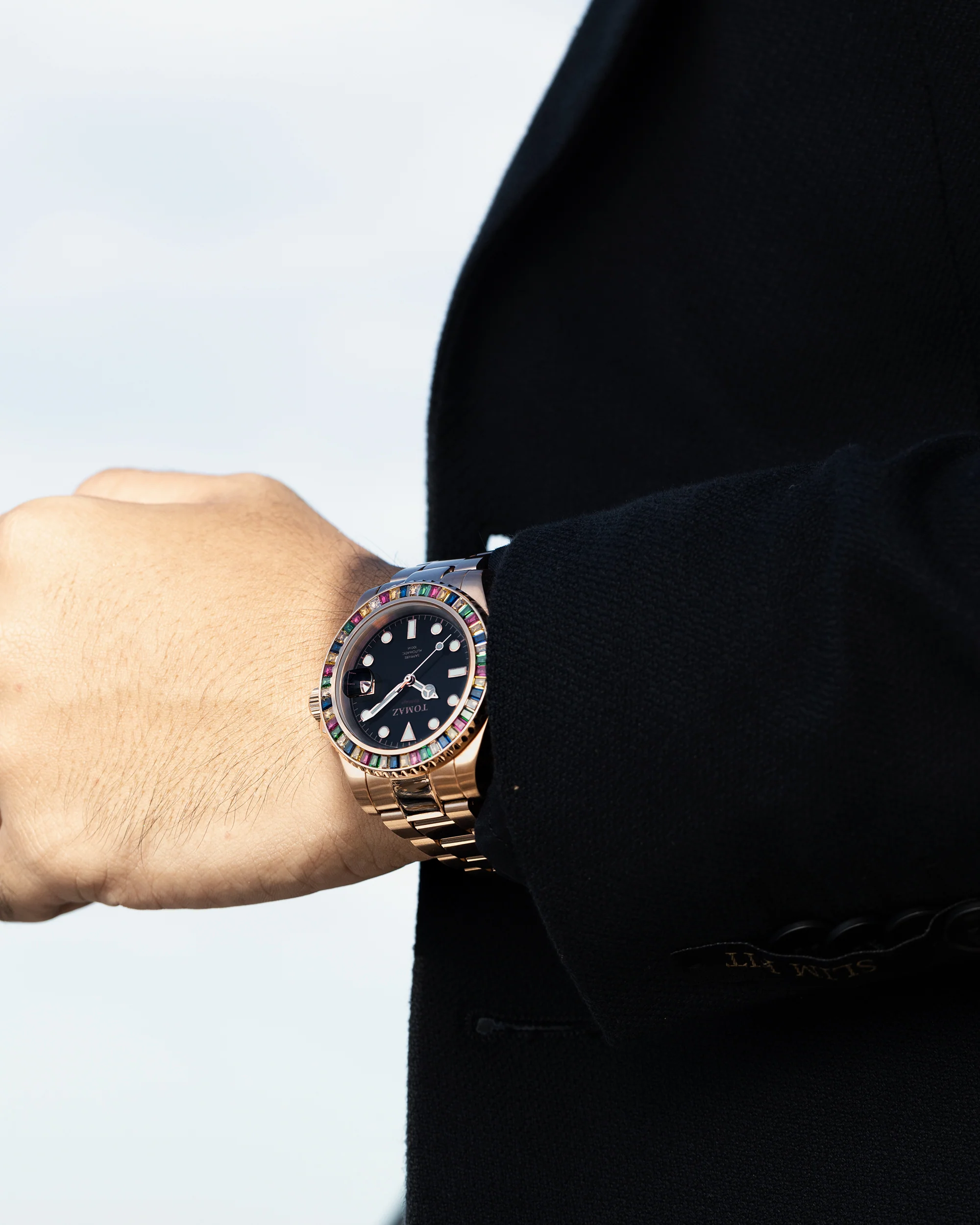 Tomaz Men's Watch GR01BS-D16 (Rosegold) with Candy Swarovski (Rosegold Stainless Steel) - Image 7