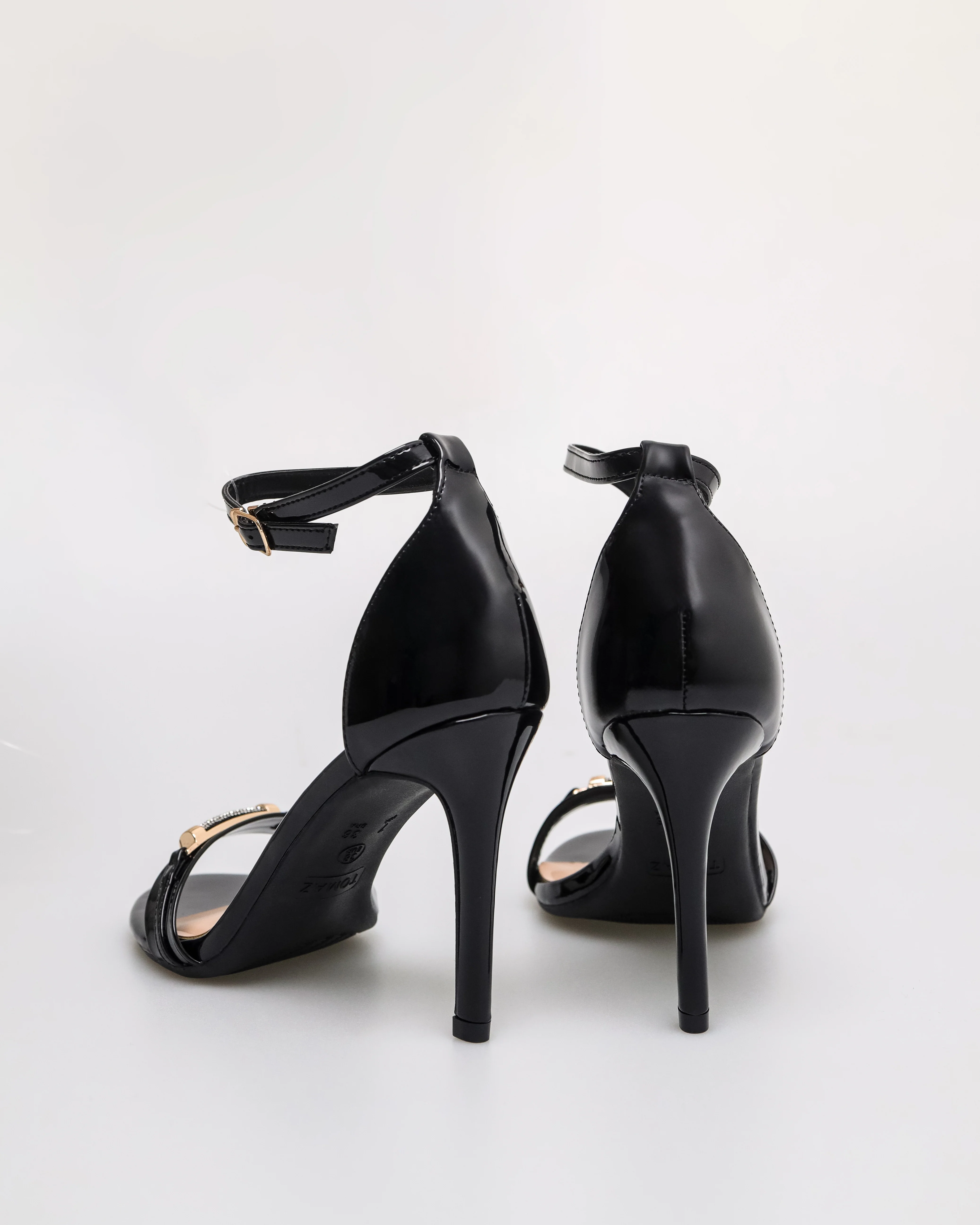 Tomaz NN349 Ladies Ankle Strap Glittery Heels - Image 7