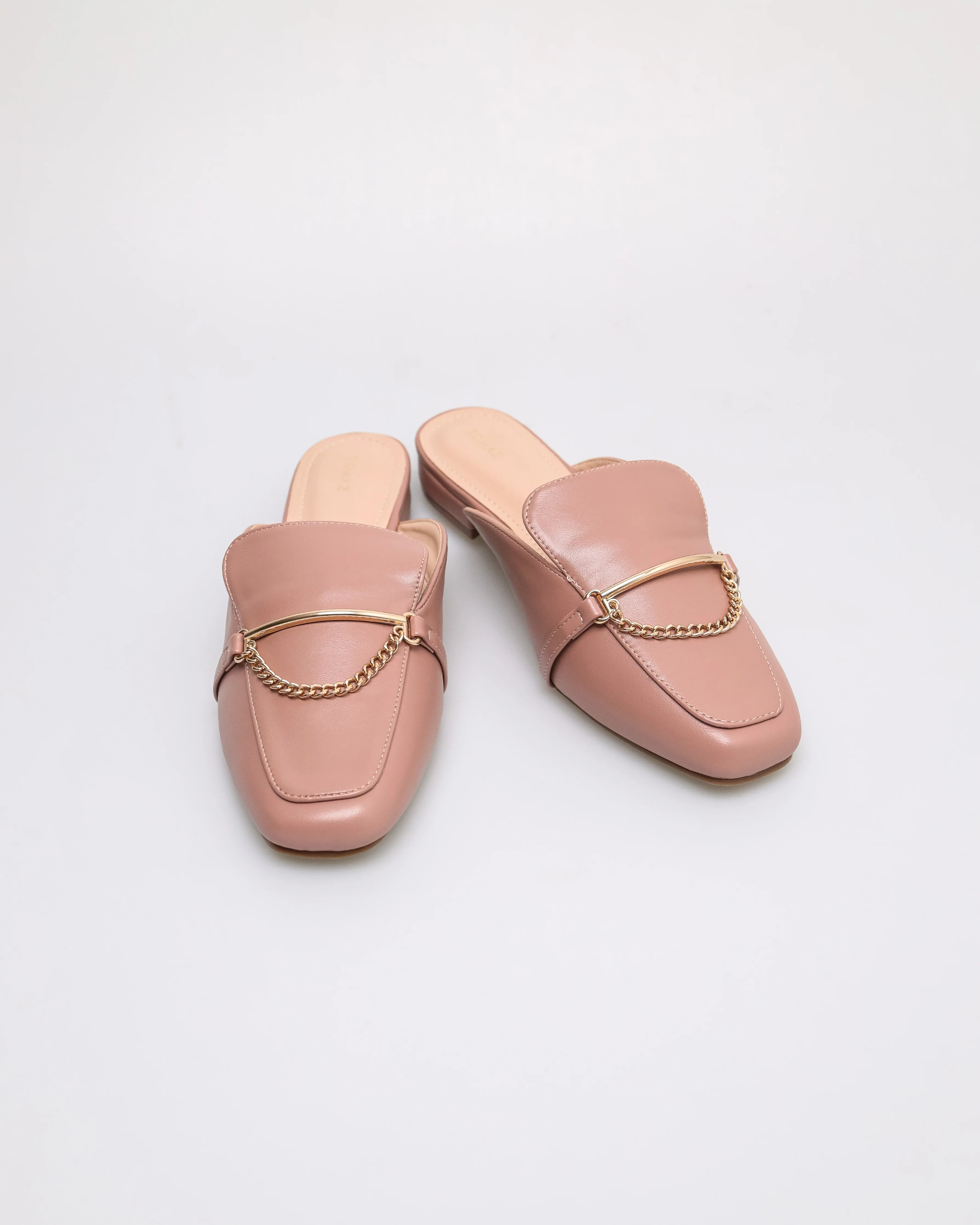 Tomaz NN365 Ladies Mini Gold Chain Mules - Image 6