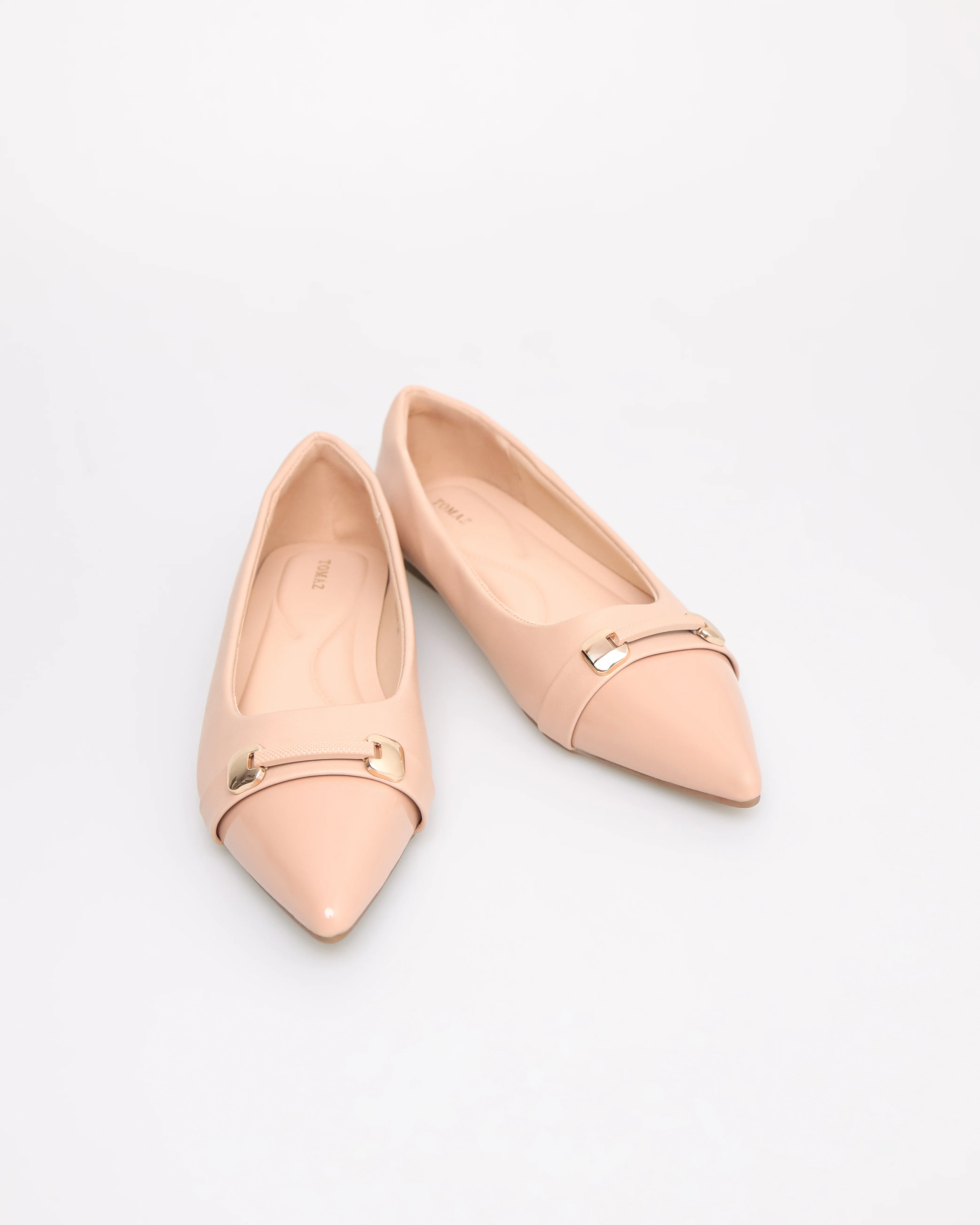 Tomaz NN374 Ladies Pointy Elegance Band Flats - Image 2