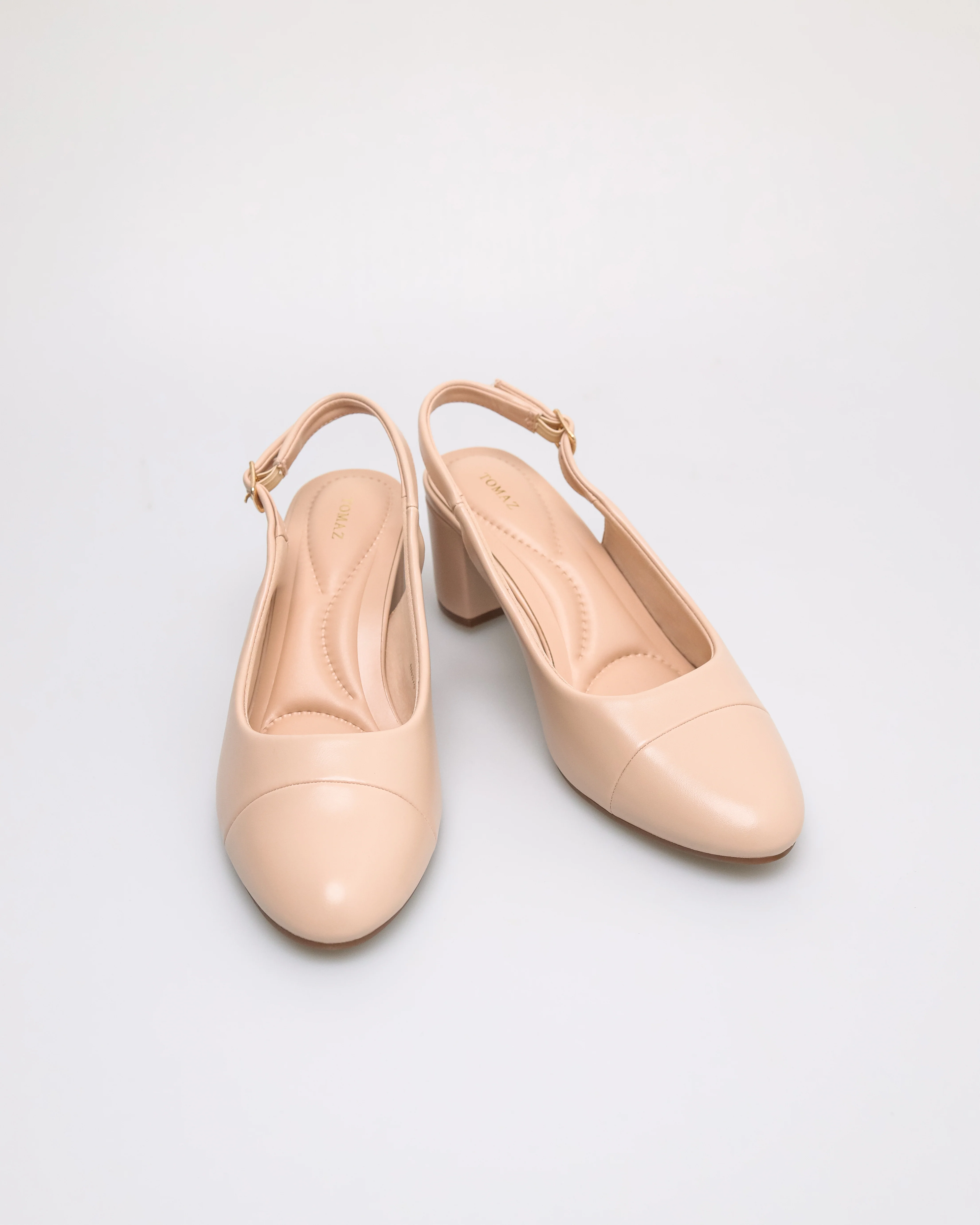 Tomaz NN379 Ladies Plain Ballerina Slingback Heels - Image 6