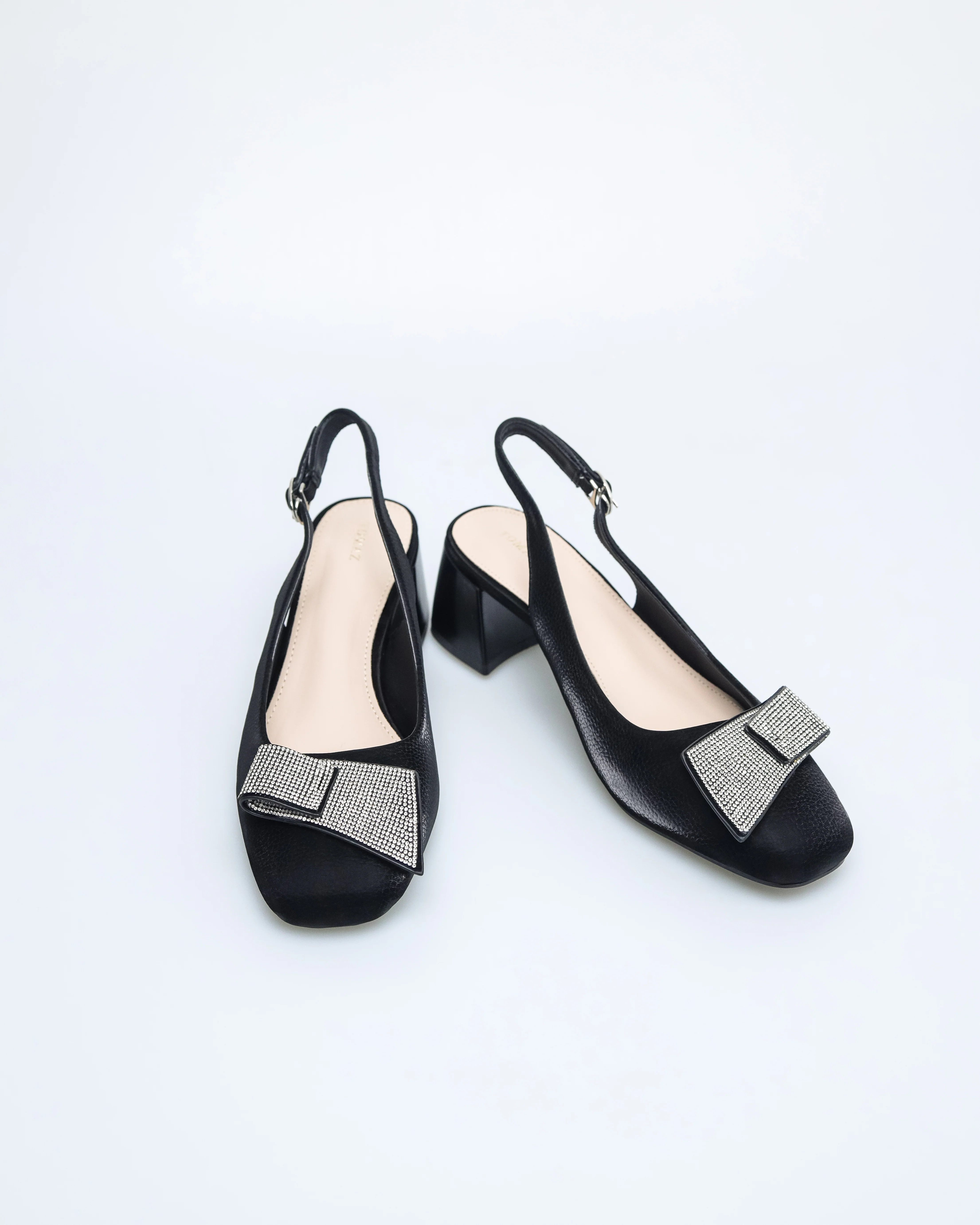 Tomaz NN384 Ladies Folded Glittery Heels - Image 2