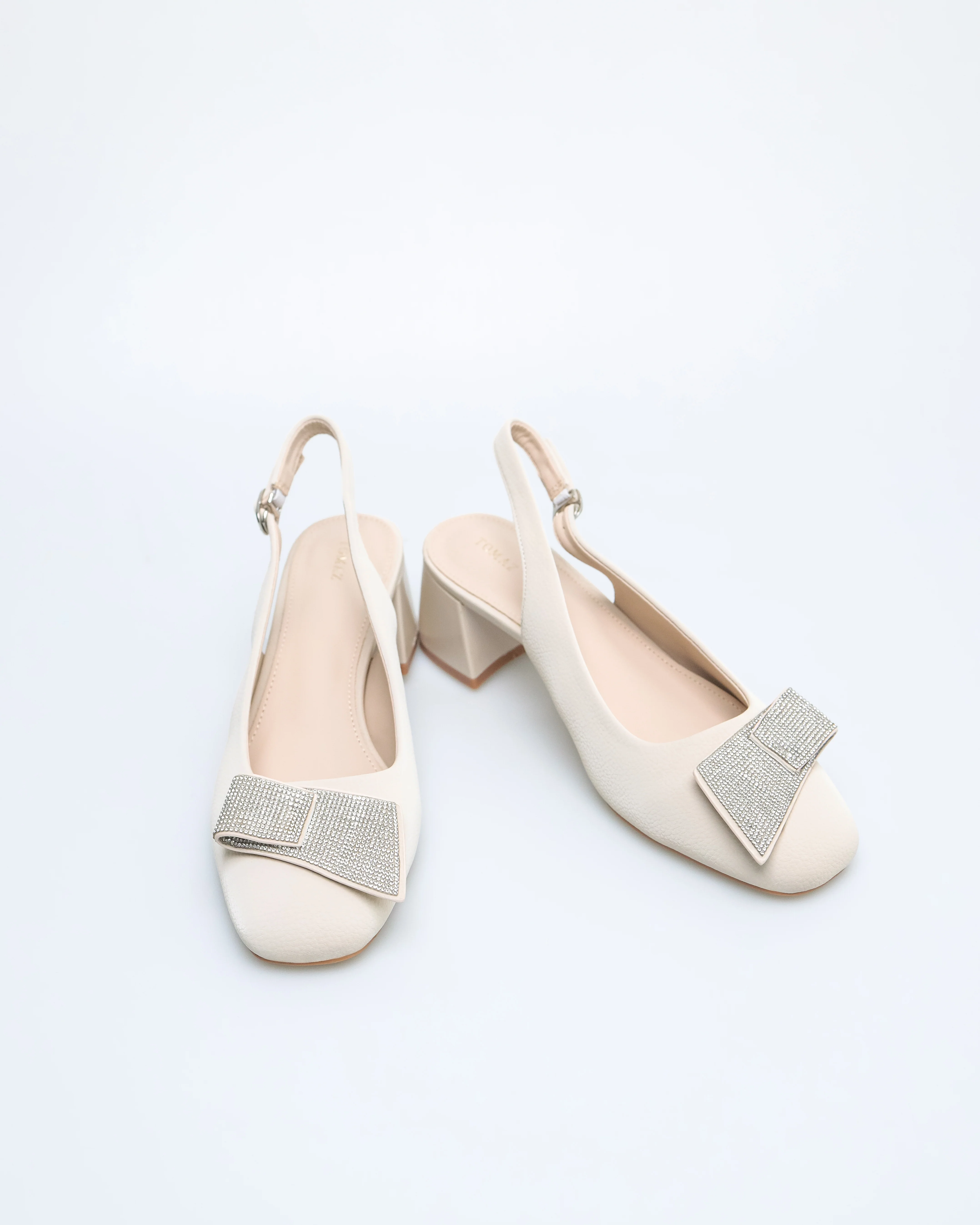 Tomaz NN384 Ladies Folded Glittery Heels - Image 6