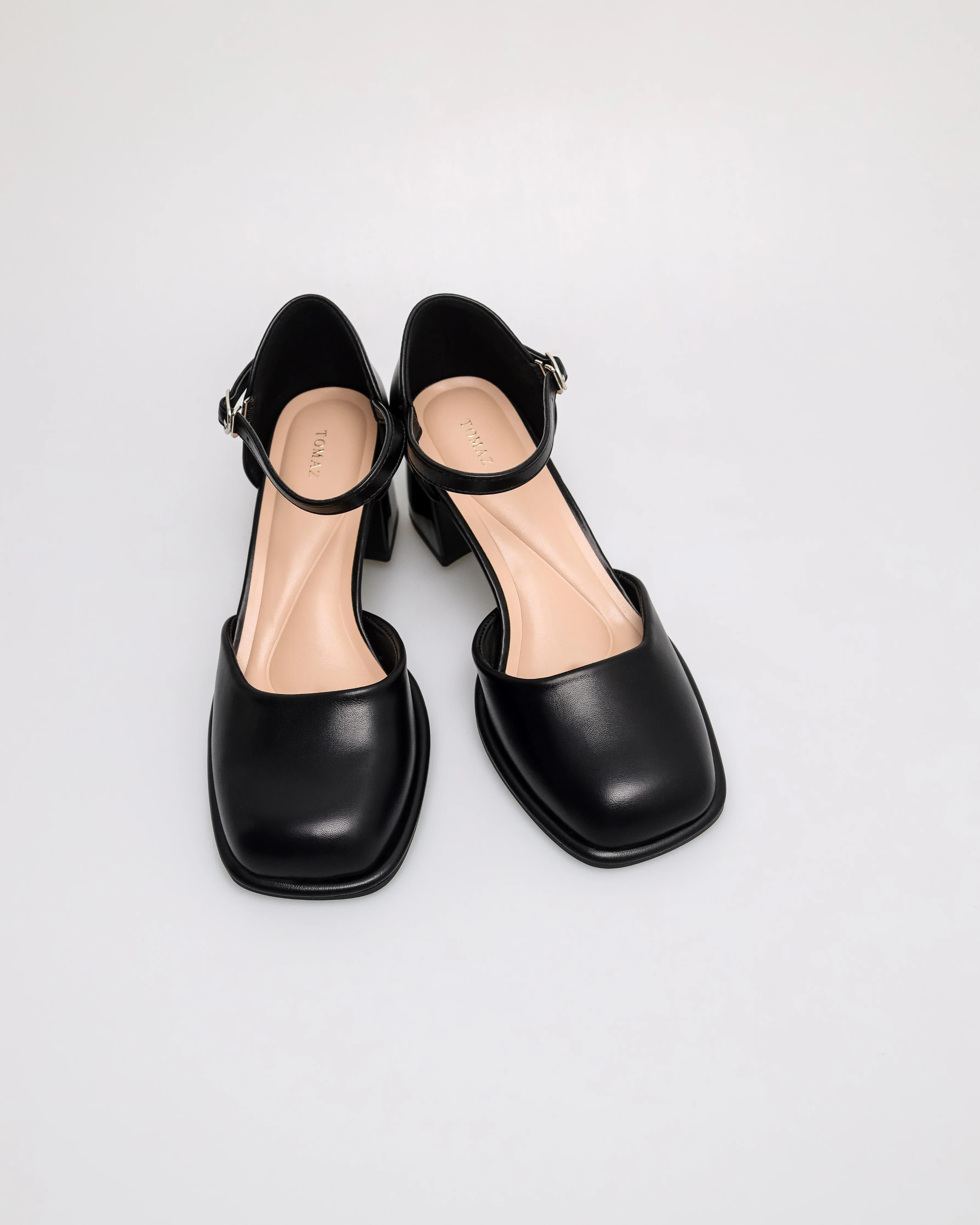 Tomaz NN388 Ladies Classic Ankle Strap Block Heels - Image 10