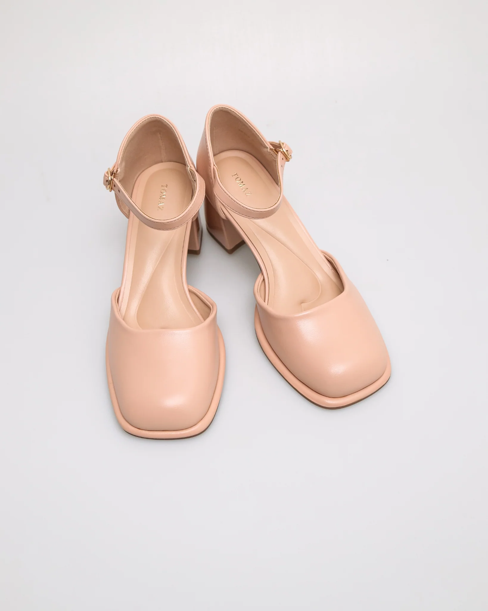 Tomaz NN388 Ladies Classic Ankle Strap Block Heels - Image 2