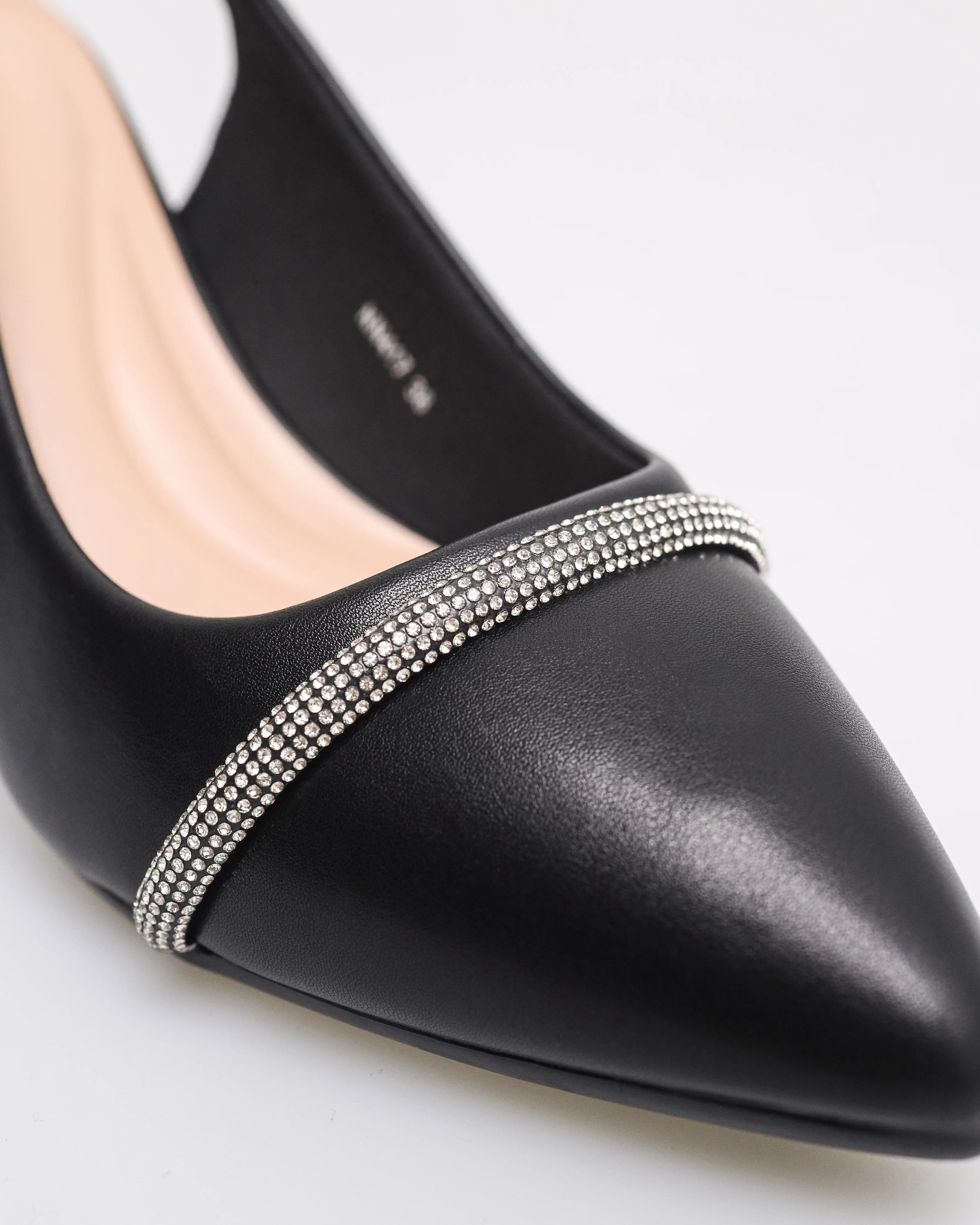 Tomaz NN417 Ladies Glittery Band Heels - Image 4
