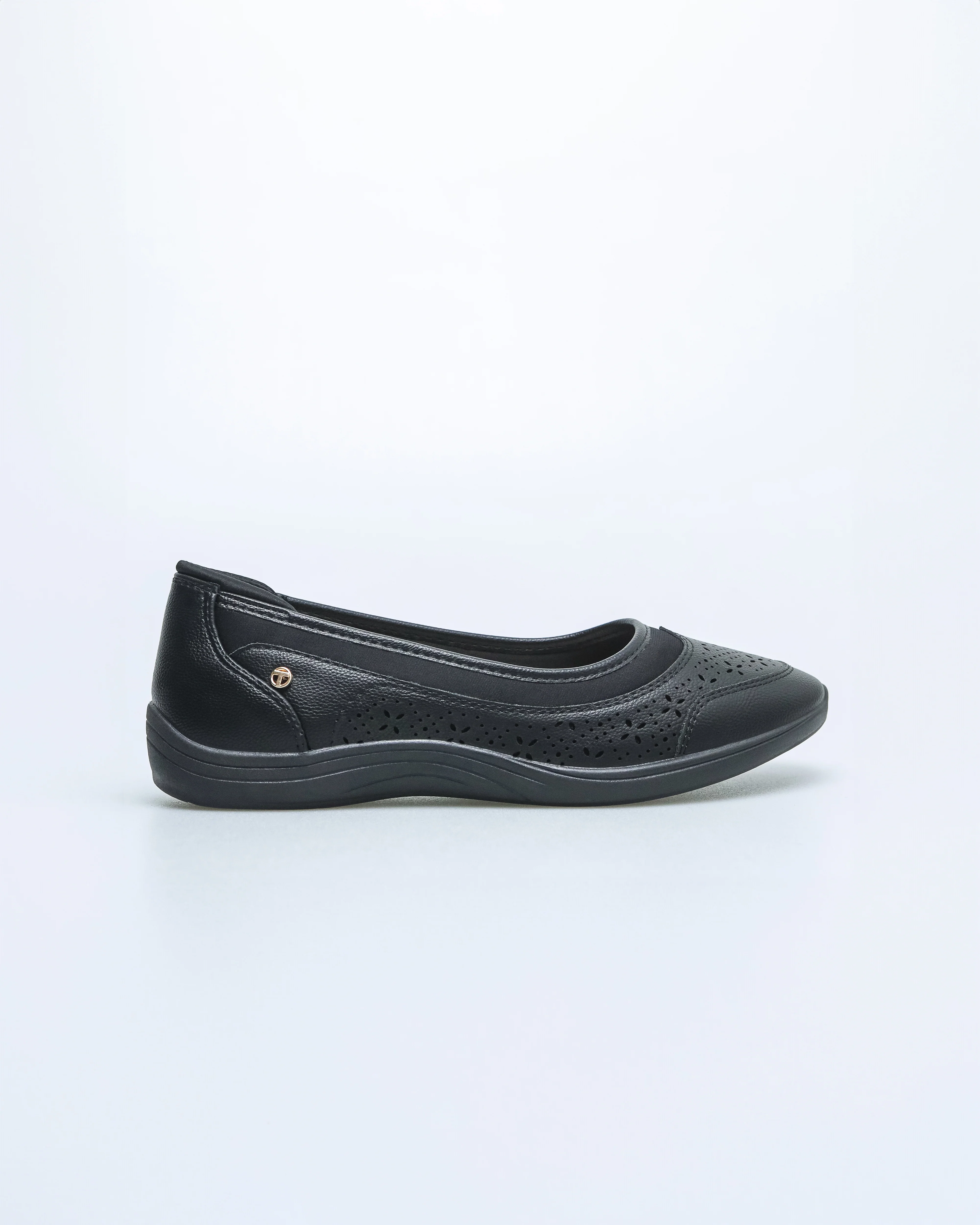 Tomaz NN429 Ladies Floral Perforated Flats - Image 5