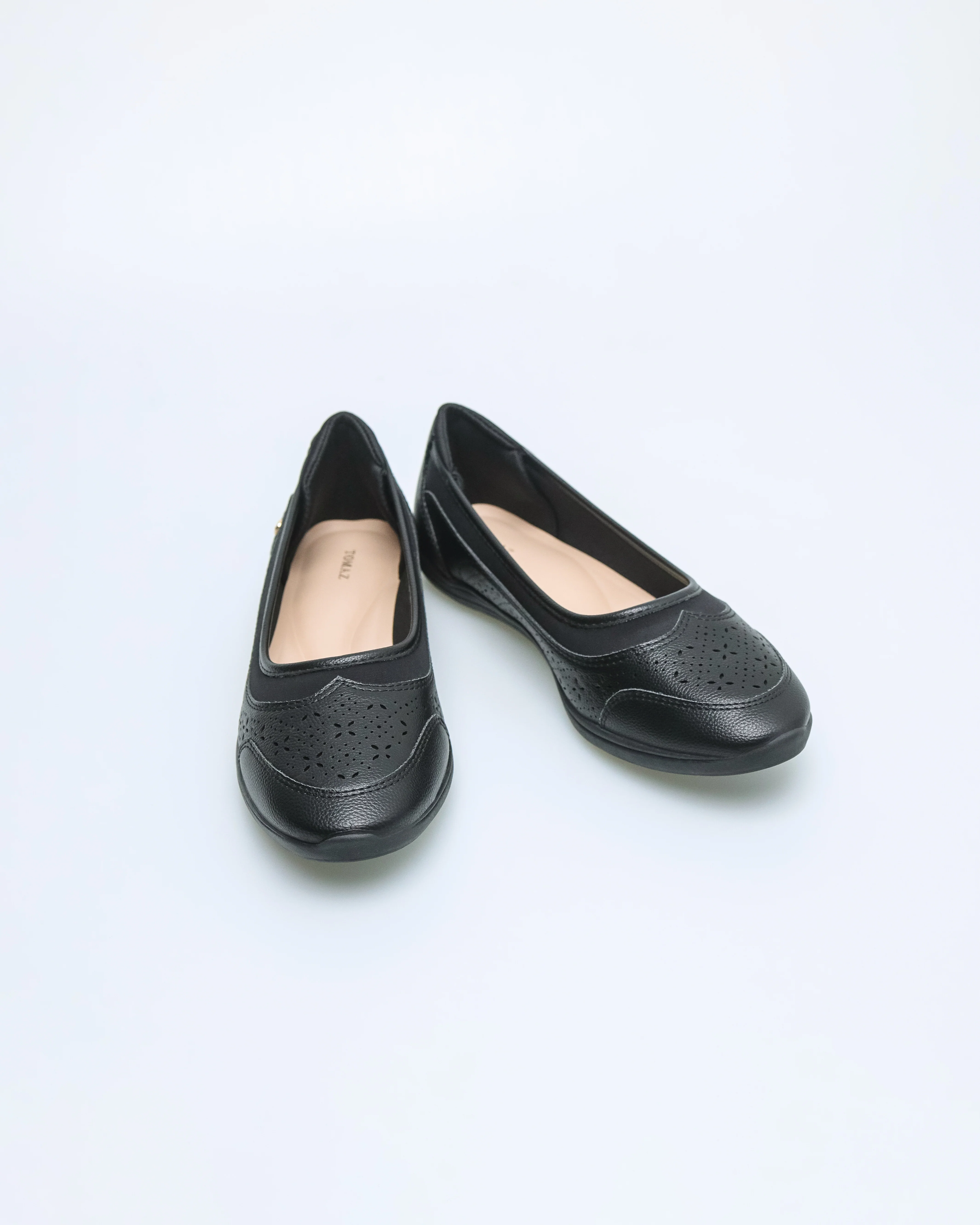 Tomaz NN429 Ladies Floral Perforated Flats - Image 6