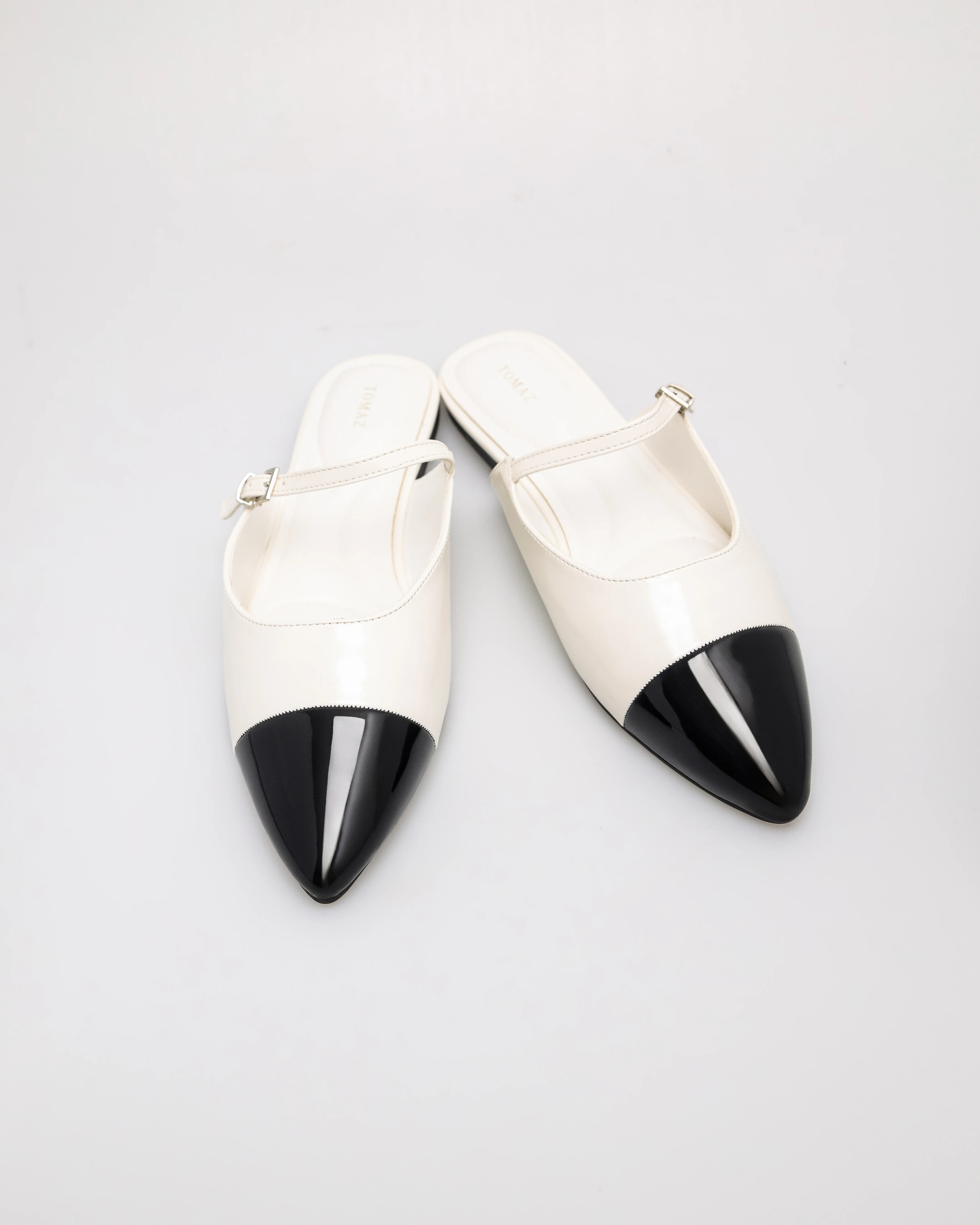Tomaz NN499 Ladies Shiny Pointy Mules - Image 6