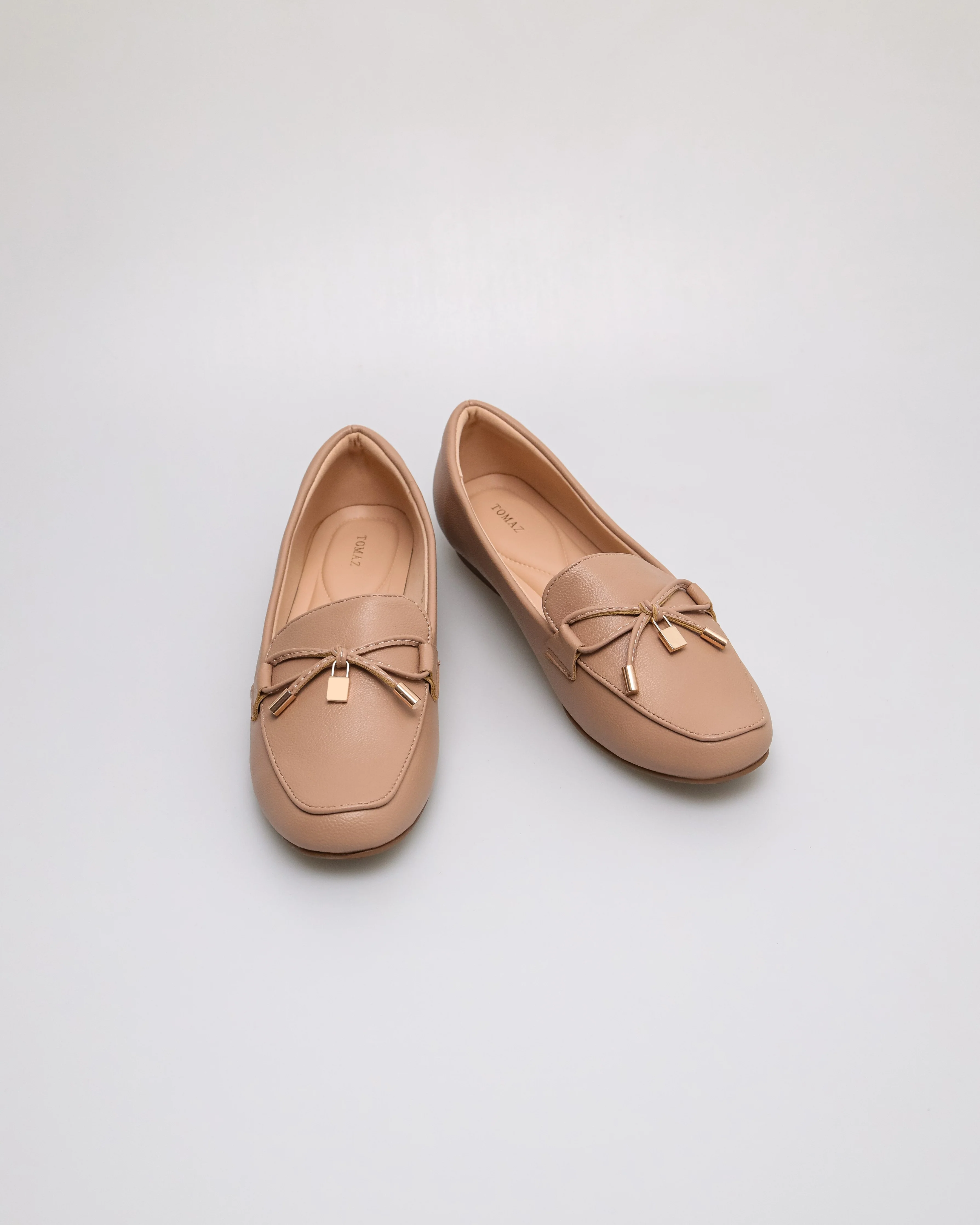 Tomaz NN518 Ladies Tassel Gold Loafers - Image 2