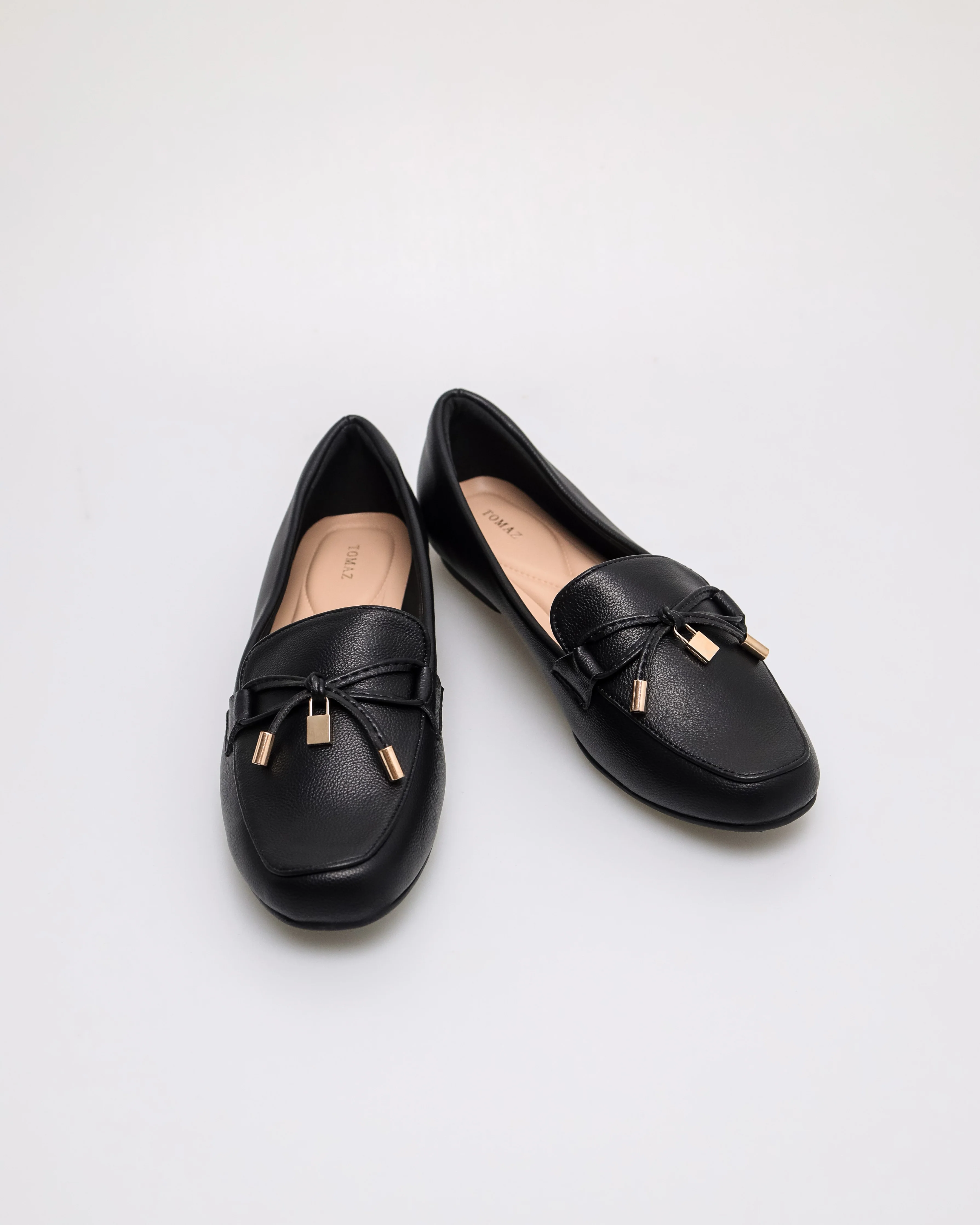 Tomaz NN518 Ladies Tassel Gold Loafers - Image 6