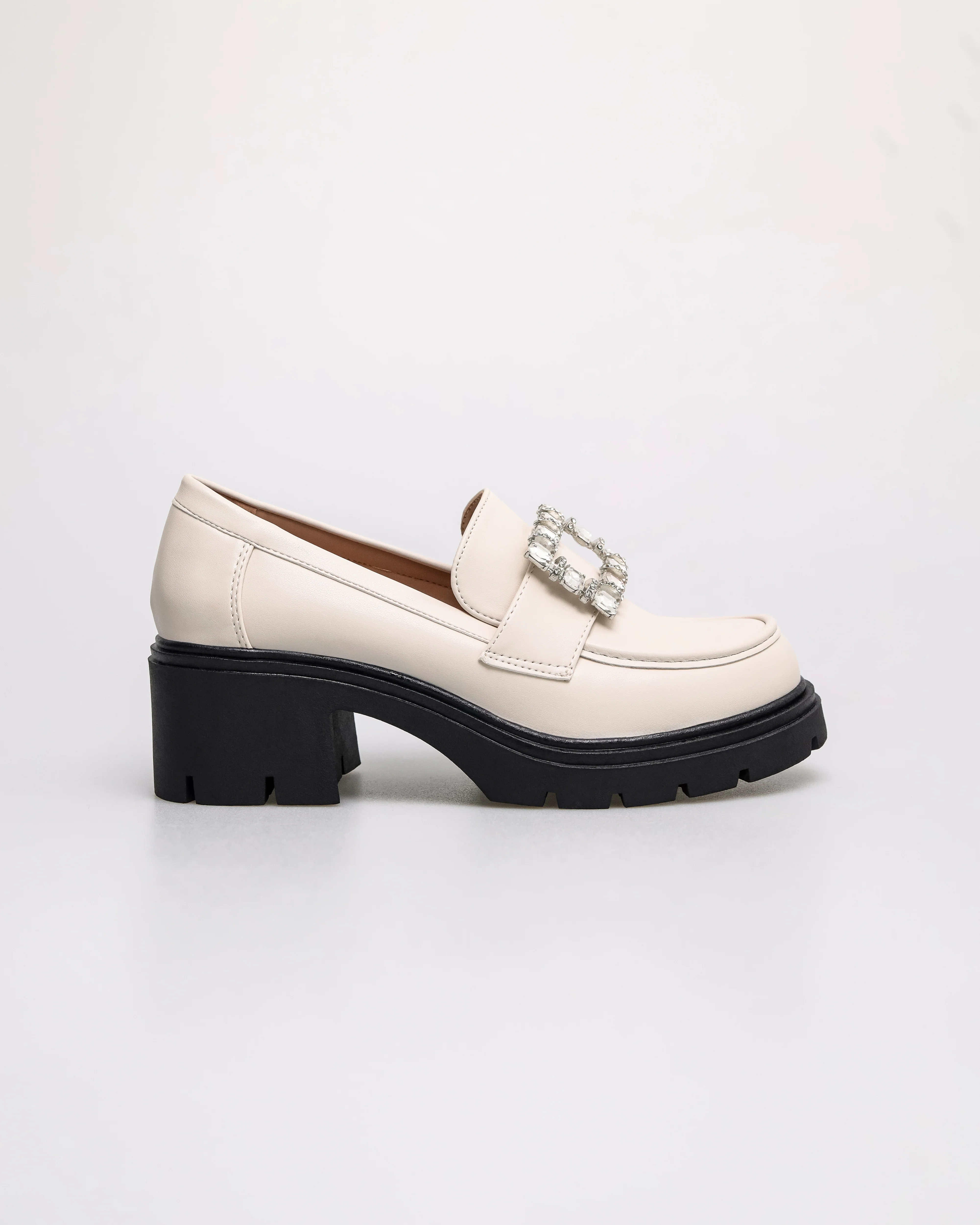 Tomaz NN651 Ladies Glitter Buckle Loafers