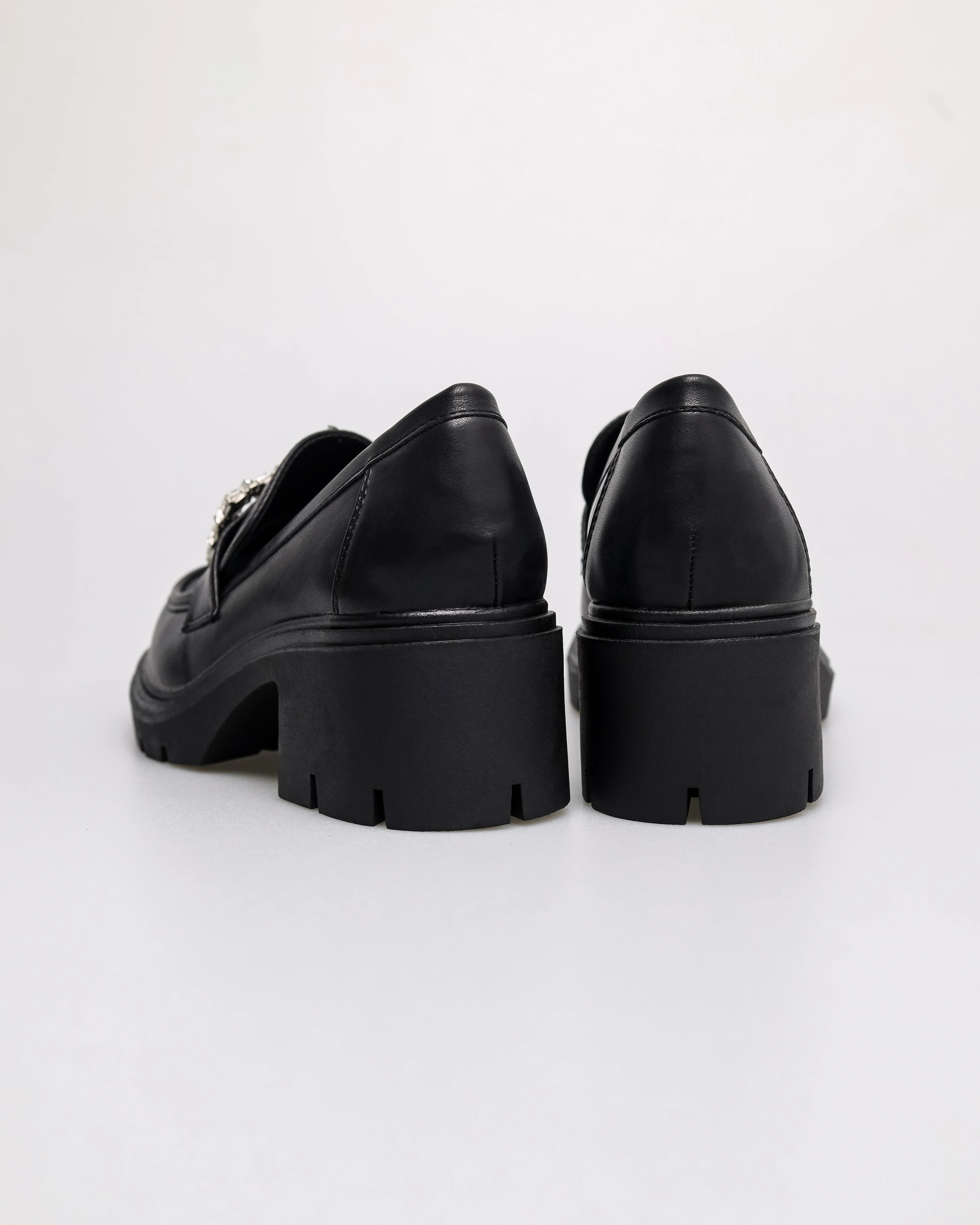 Tomaz NN651 Ladies Glitter Buckle Loafers - Image 7