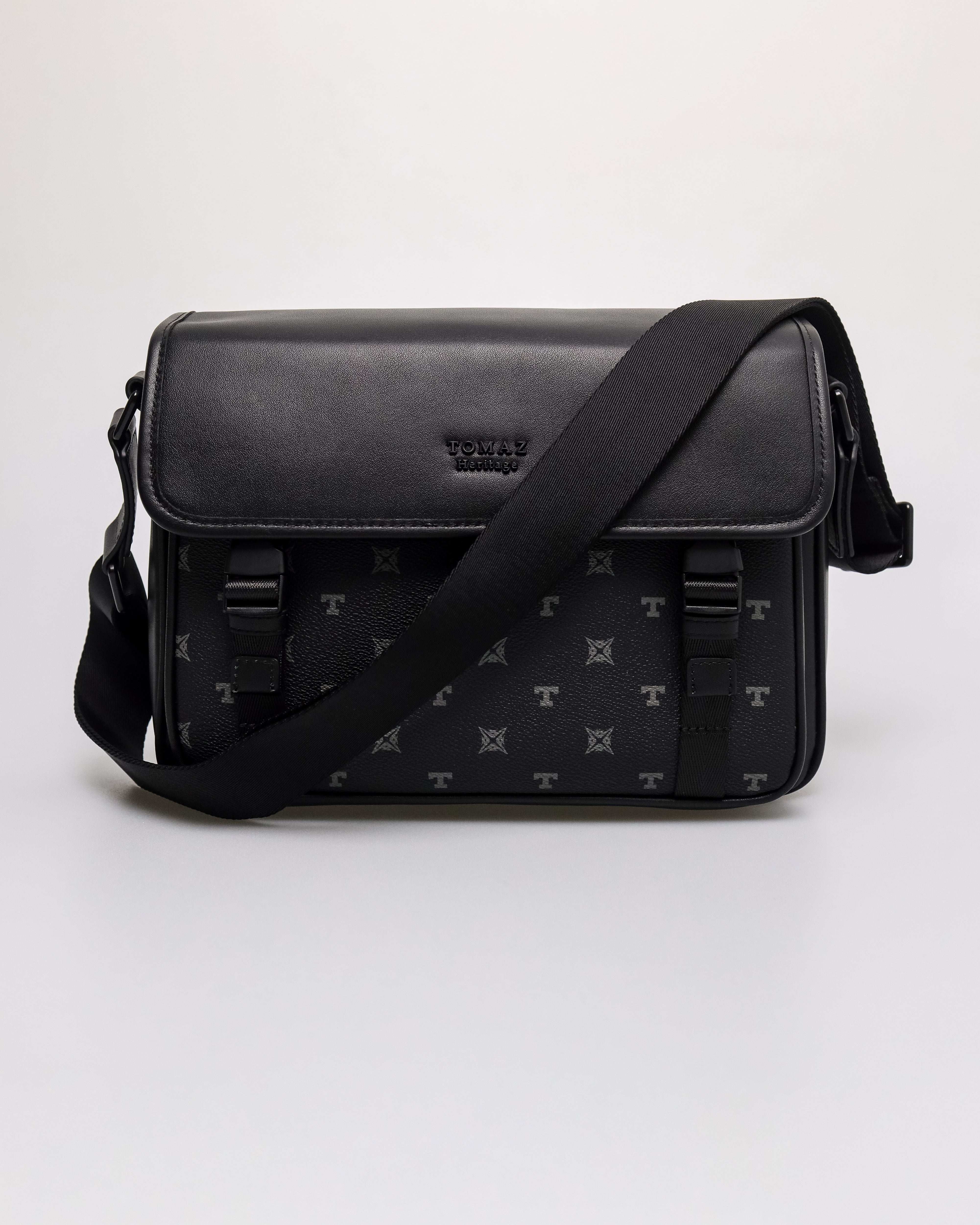 Tomaz NT-TZ459 Men's Monogram Crossbody Bag - Image 4