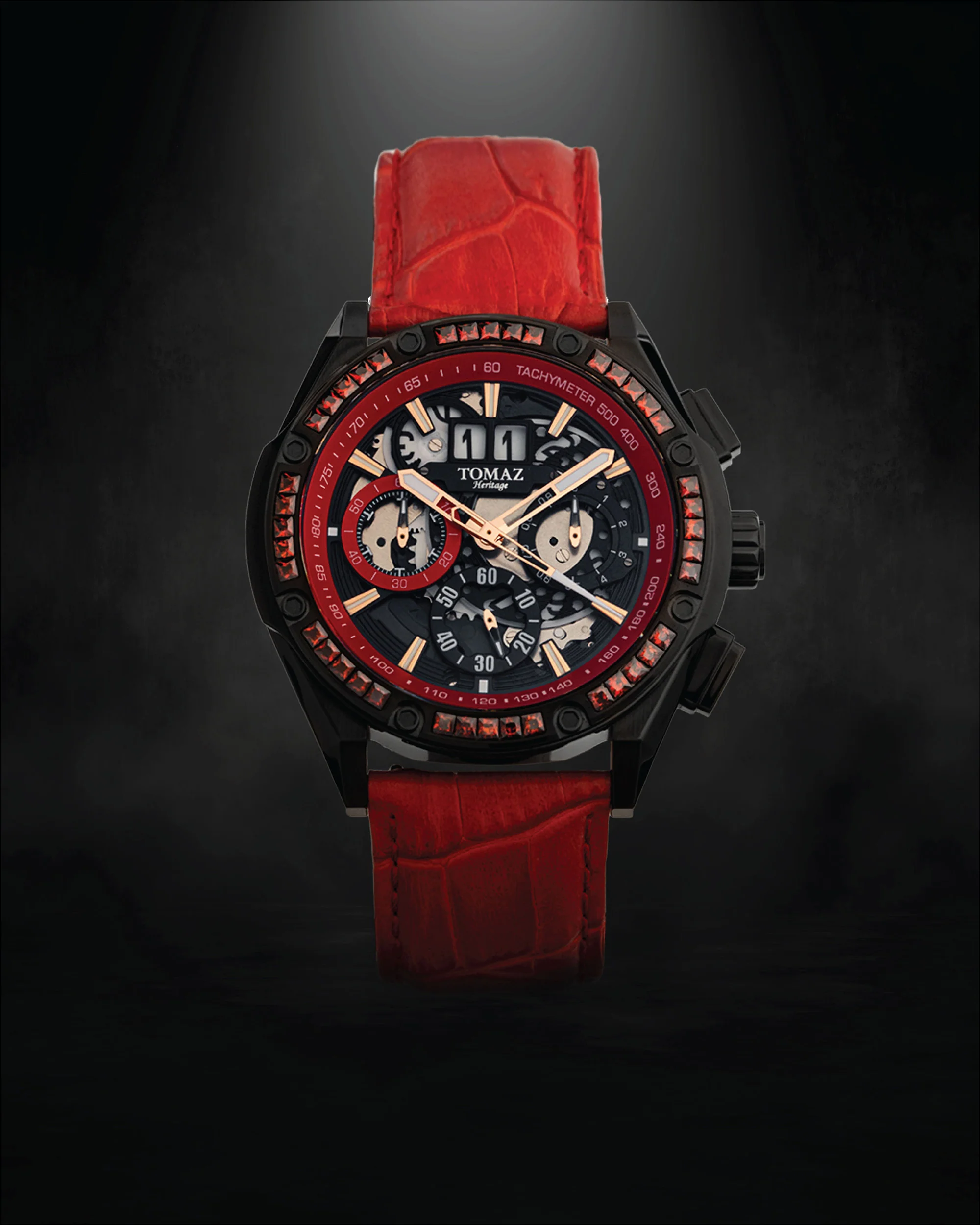 Tomaz RAWR III TW024A-D2 Crystal Watch – Bamboo Leather Strap