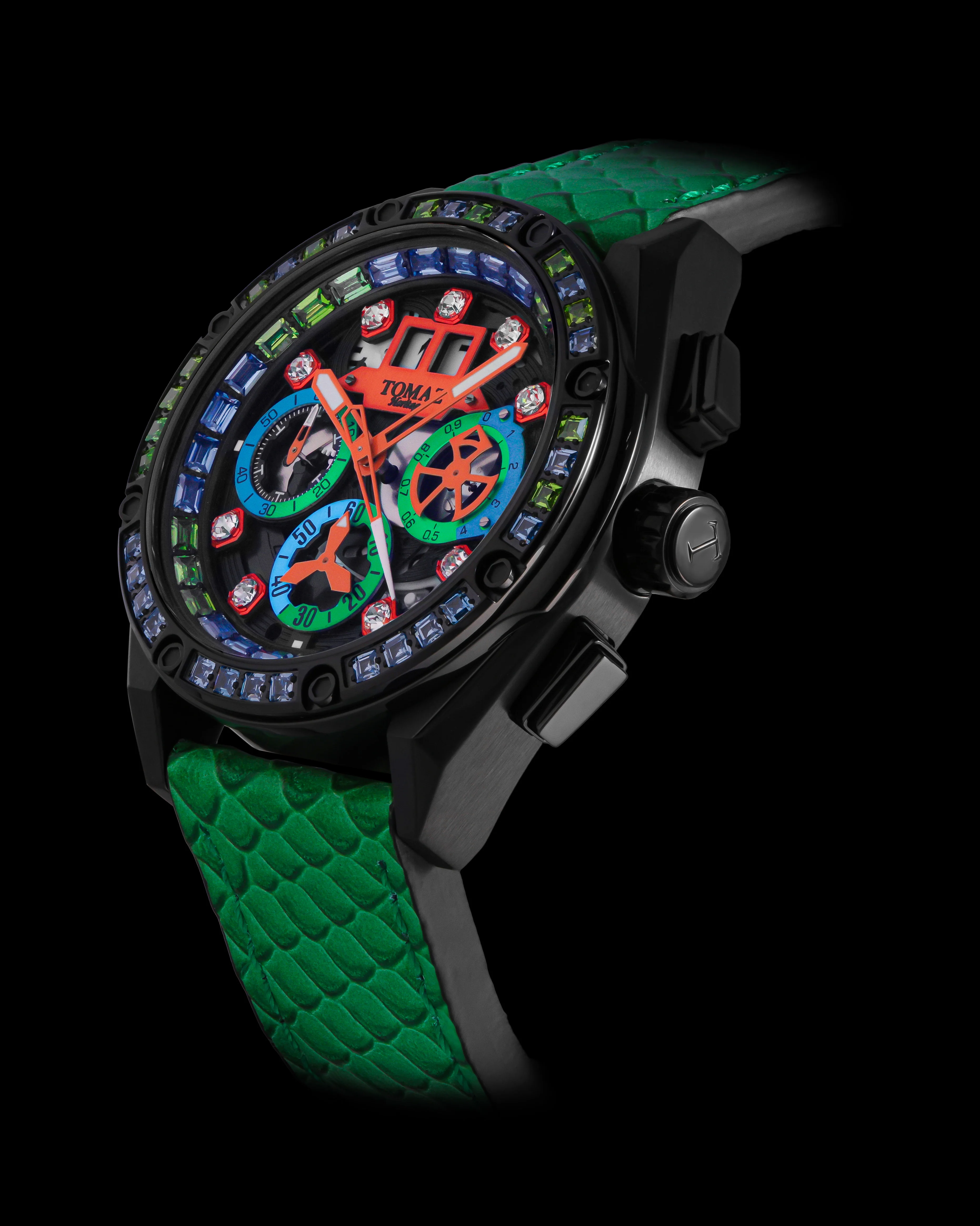 Tomaz RAWR III TW024F-D12 Crystal Watch β Salmon Leather Strap - Image 2