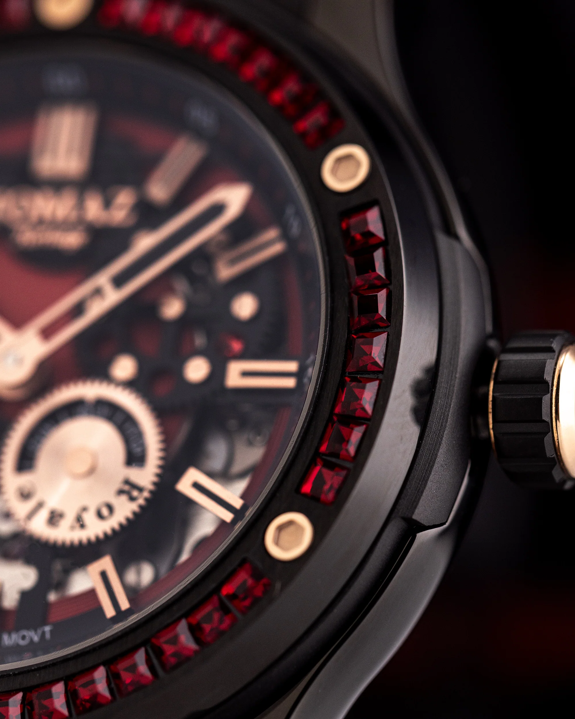 Tomaz Royale TW014B-D4 Crystal Watch β Salmon Leather Strap - Image 3