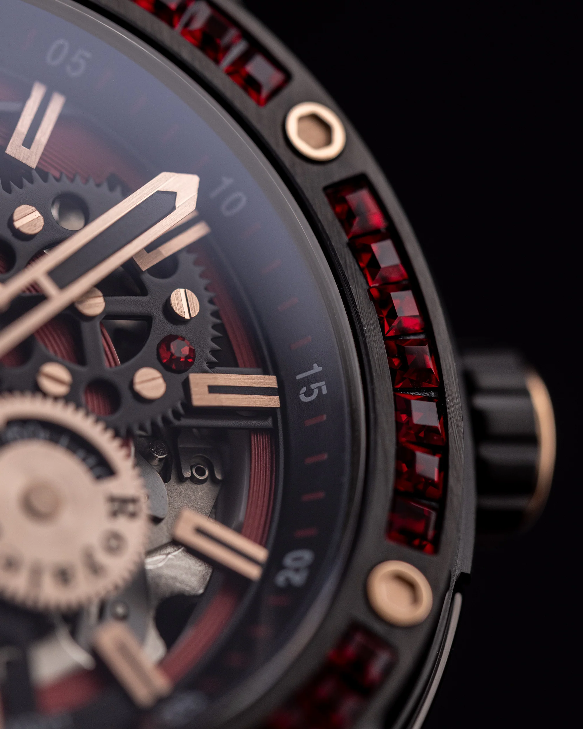 Tomaz Royale TW014B-D4 Crystal Watch β Salmon Leather Strap - Image 5