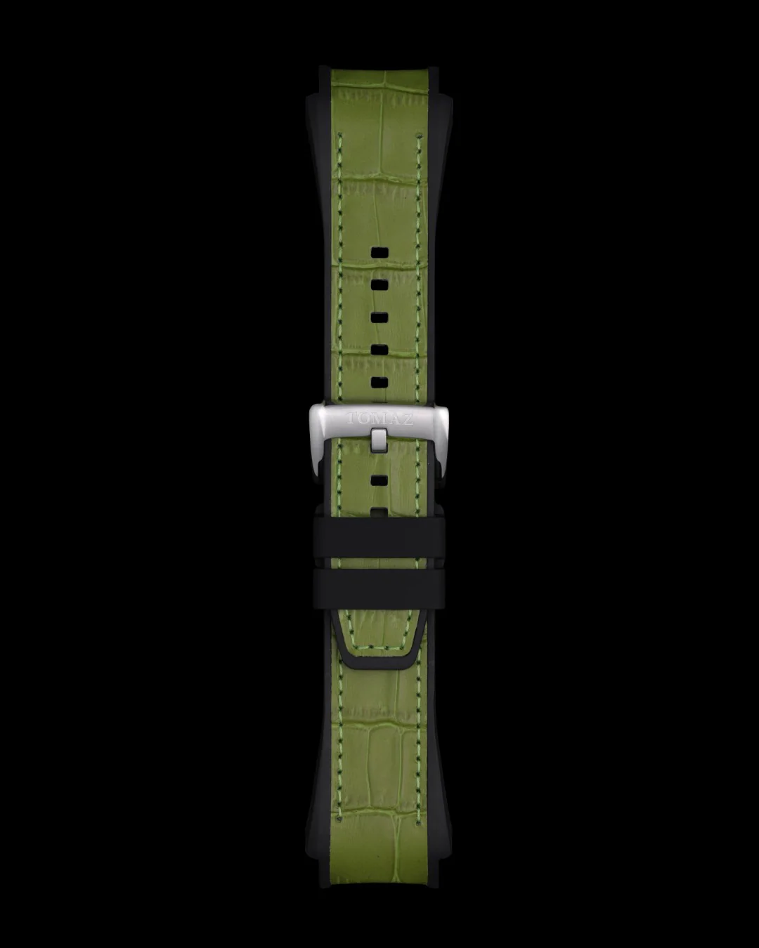 Tomaz SGR04-1B 24mm Bamboo Leather & Silicone Watch Strap – Fits GR04 - Image 5