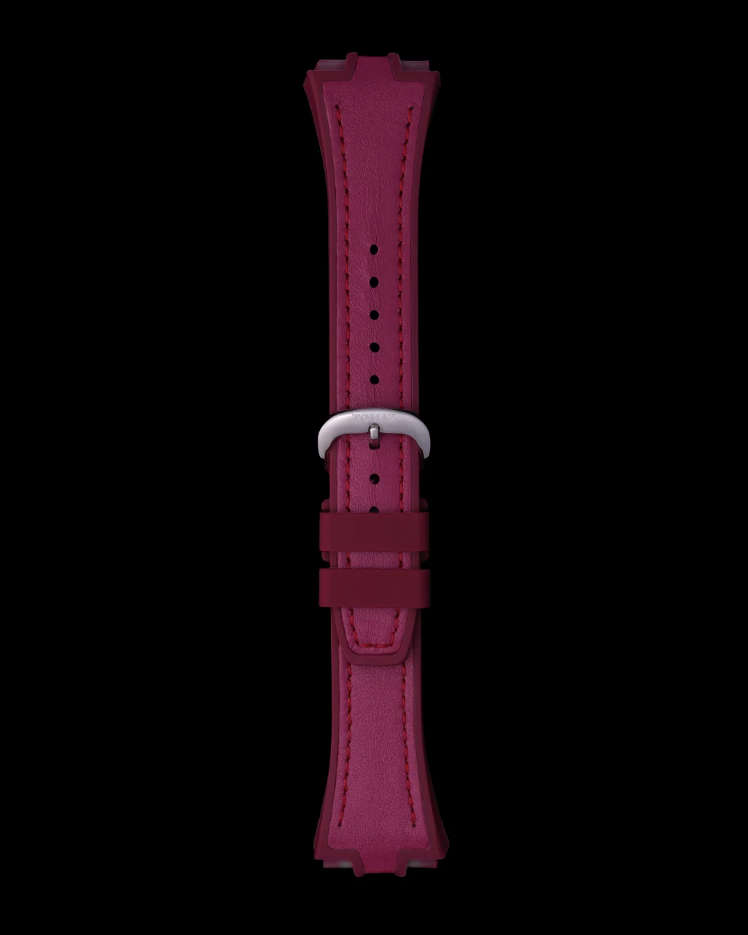 Tomaz STQ029L-B 21mm Plain Leather & Silicone Watch Strap – Fits TQ029L - Image 7