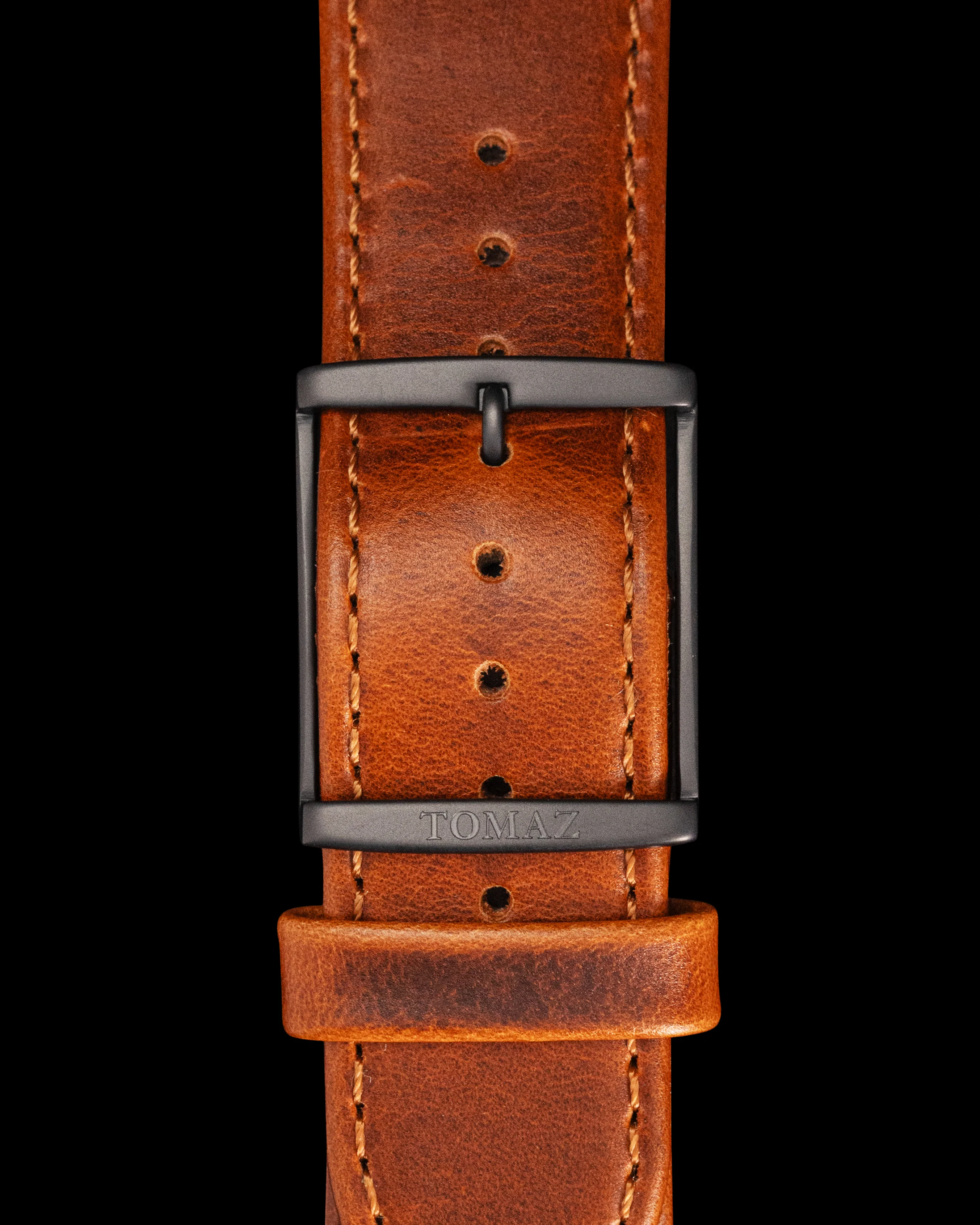 Tomaz STW03 Leather Plain 24mm Watch Strap (TW003) (Brown) - Image 2