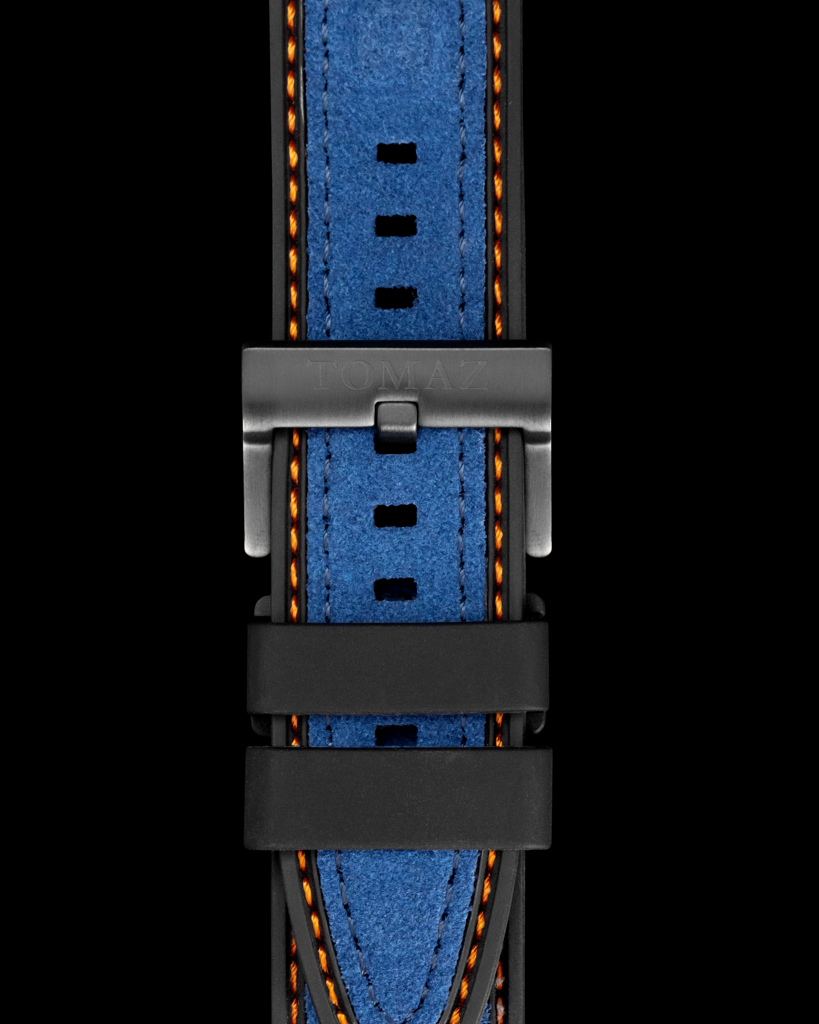 Tomaz STW051 Leather Plain 20mm Watch Strap (TW051) (Blue) - Image 2