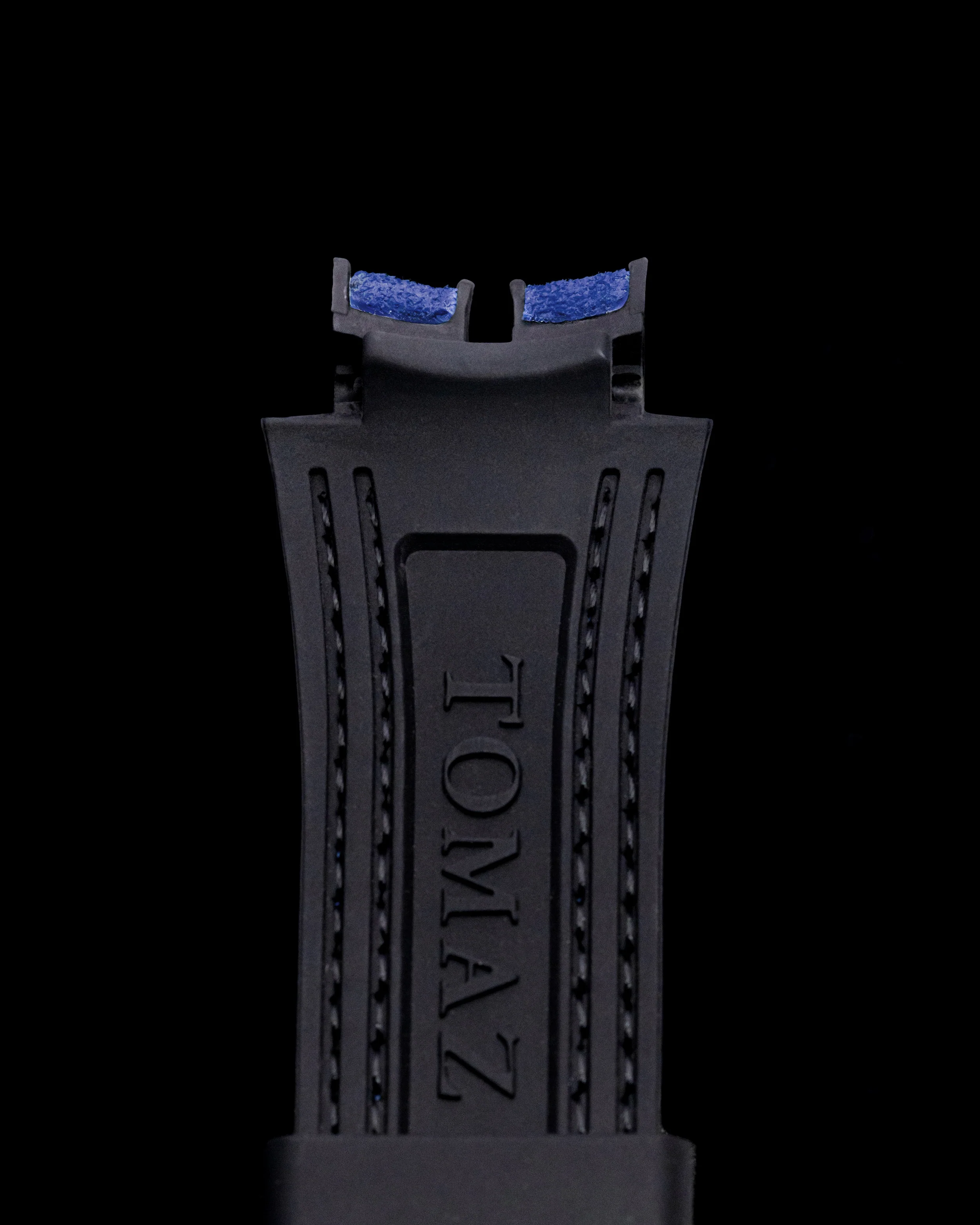Tomaz STW051 Leather Plain 20mm Watch Strap (TW051) (Blue) - Image 3
