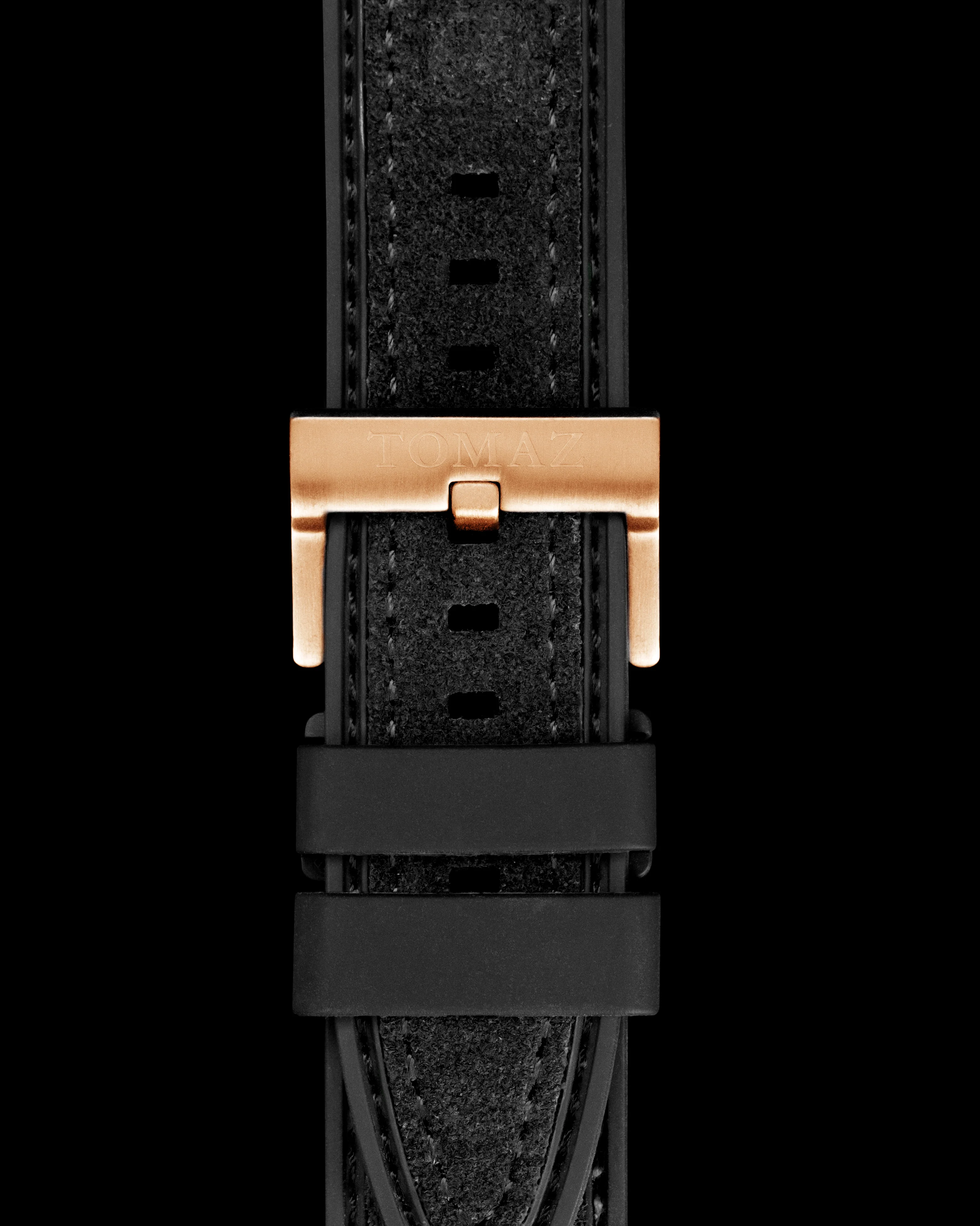 Tomaz STW051A Leather Plain 20mm Watch Strap (TW051A) (Black) - Image 2