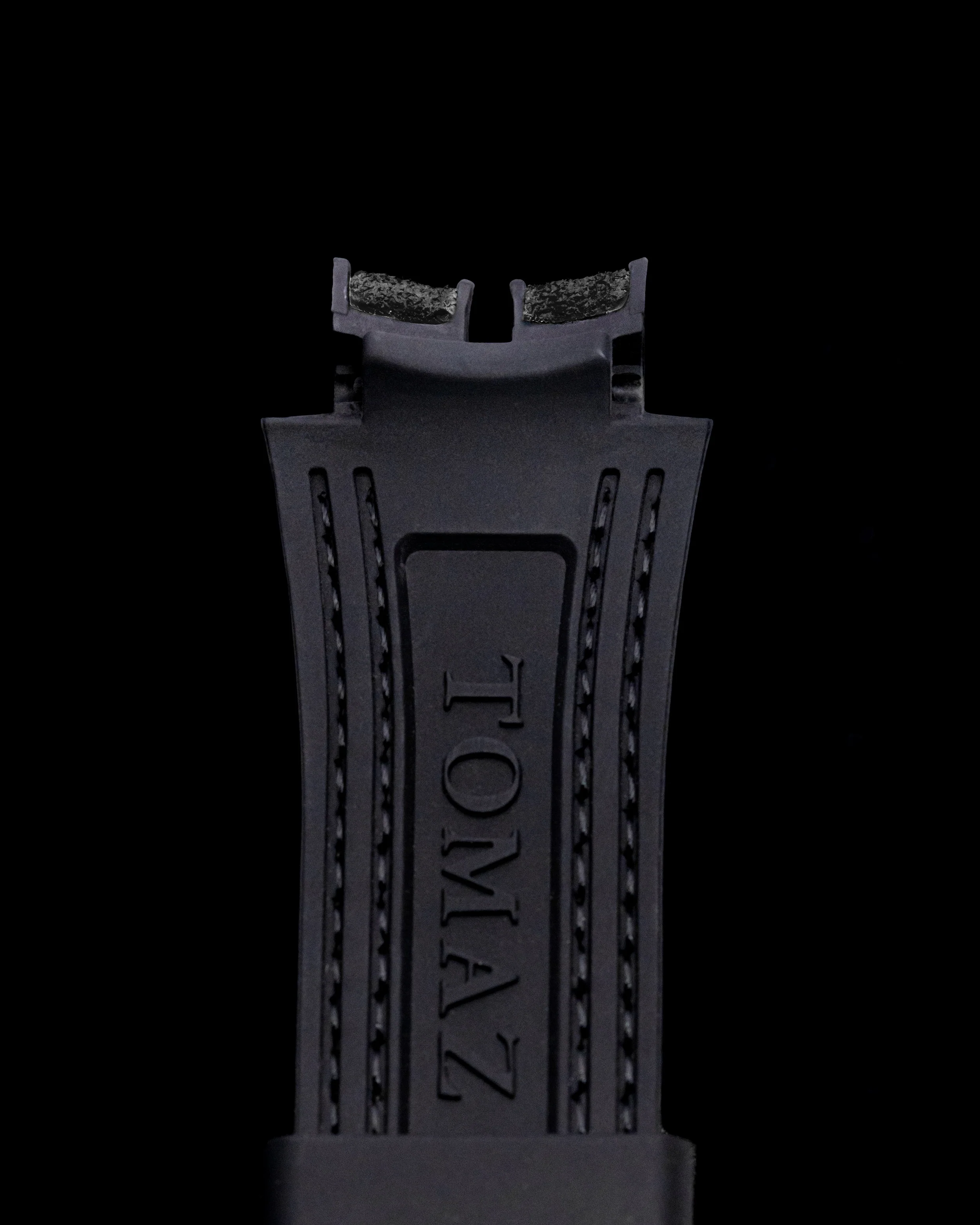 Tomaz STW051A Leather Plain 20mm Watch Strap (TW051A) (Black) - Image 3