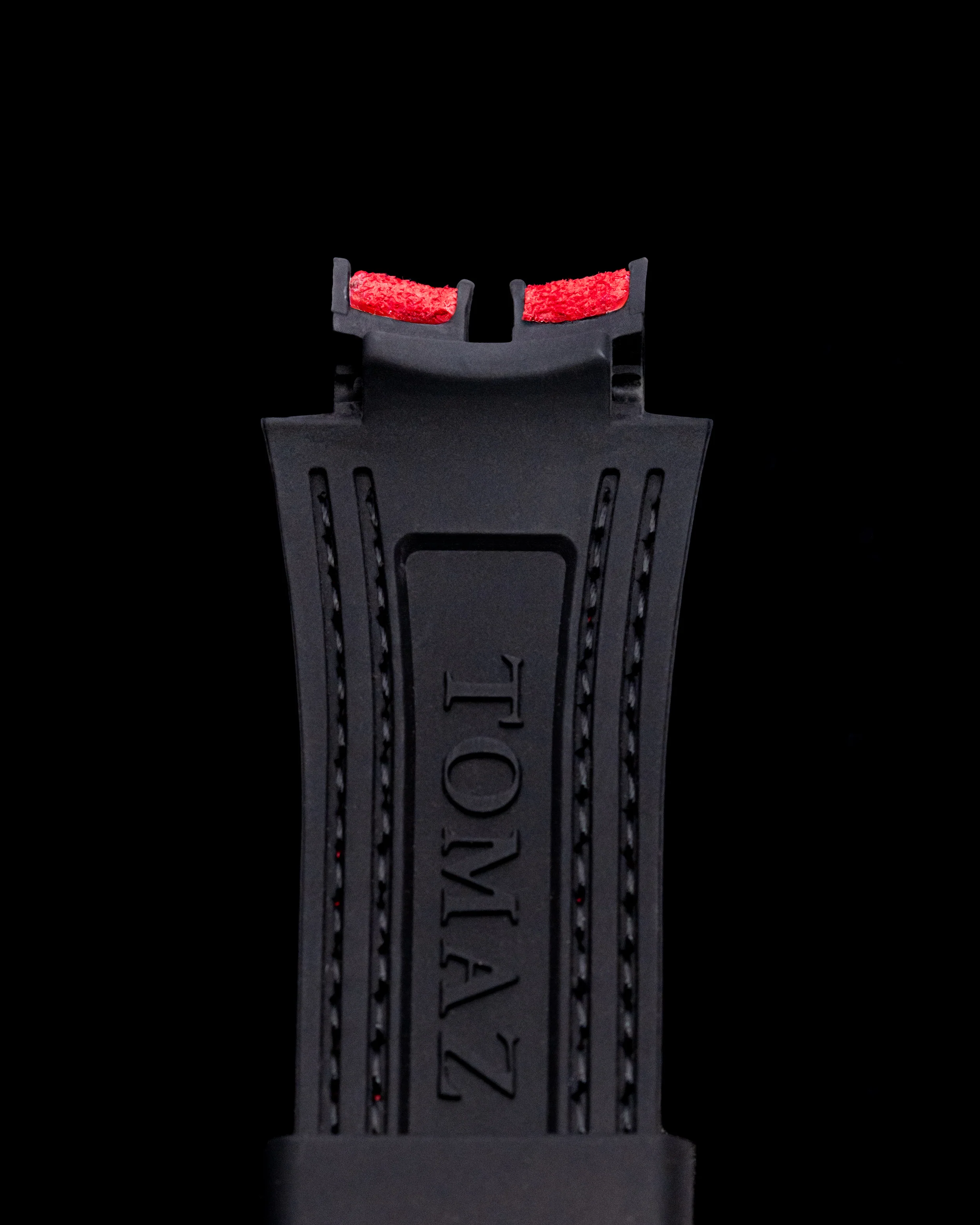 Tomaz STW051B Leather Plain 20mm Watch Strap (TW051B) (Red) - Image 3